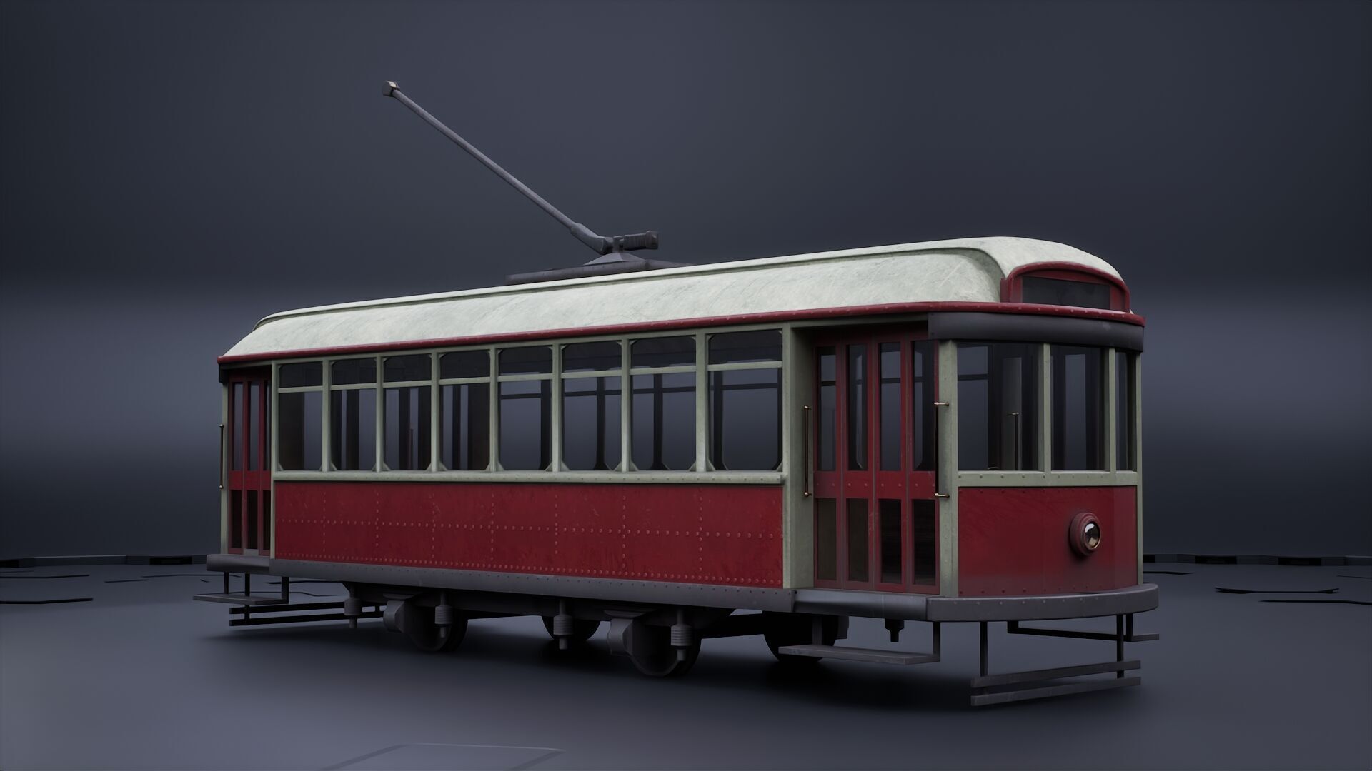 Old Tram 3D model_5