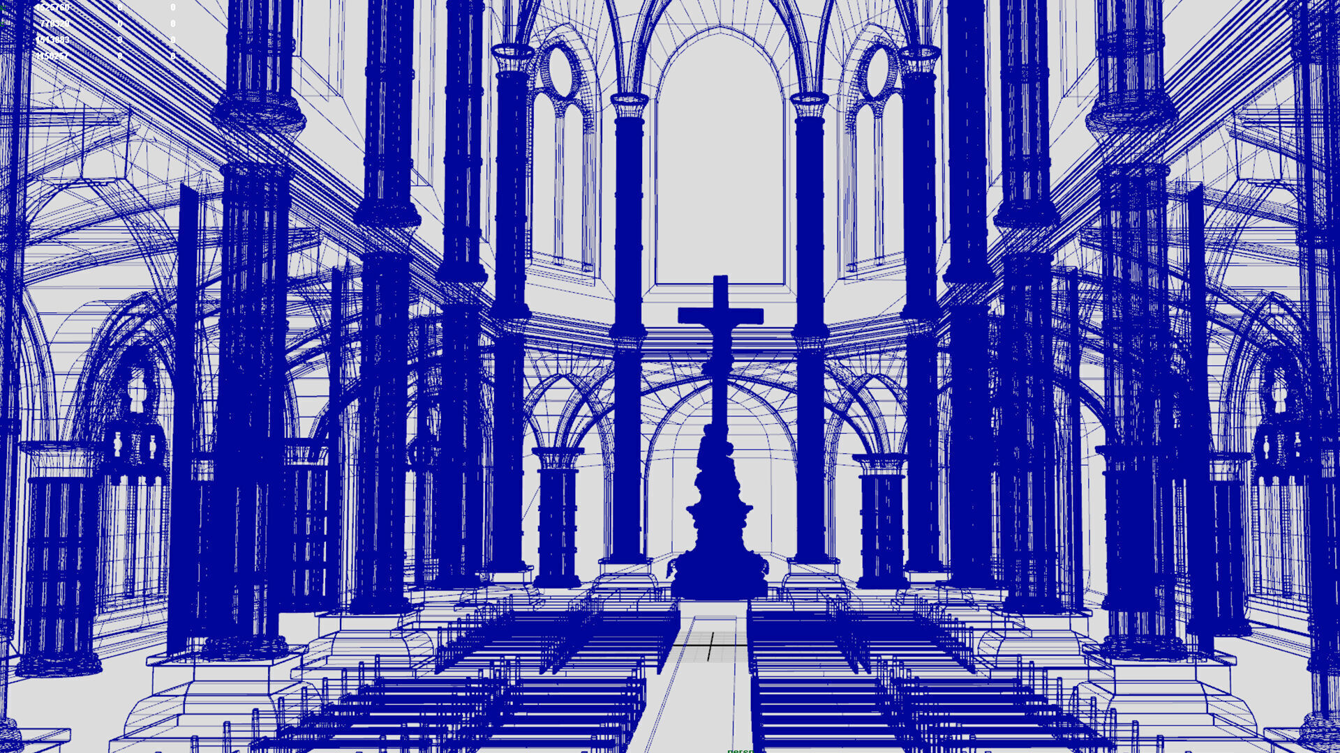 church interior set model 3D model_10