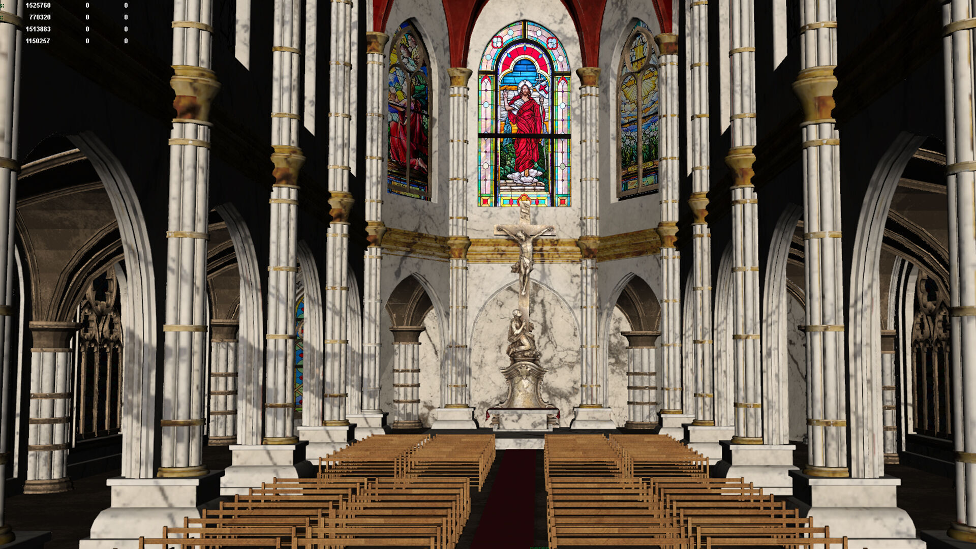 church interior set model 3D model_14