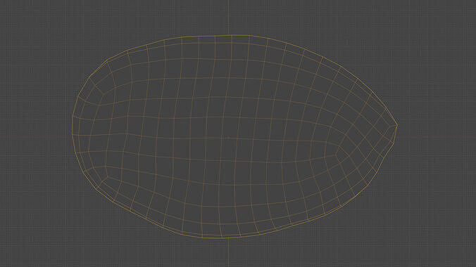 Scanned almond nut Low-poly 3D model 4