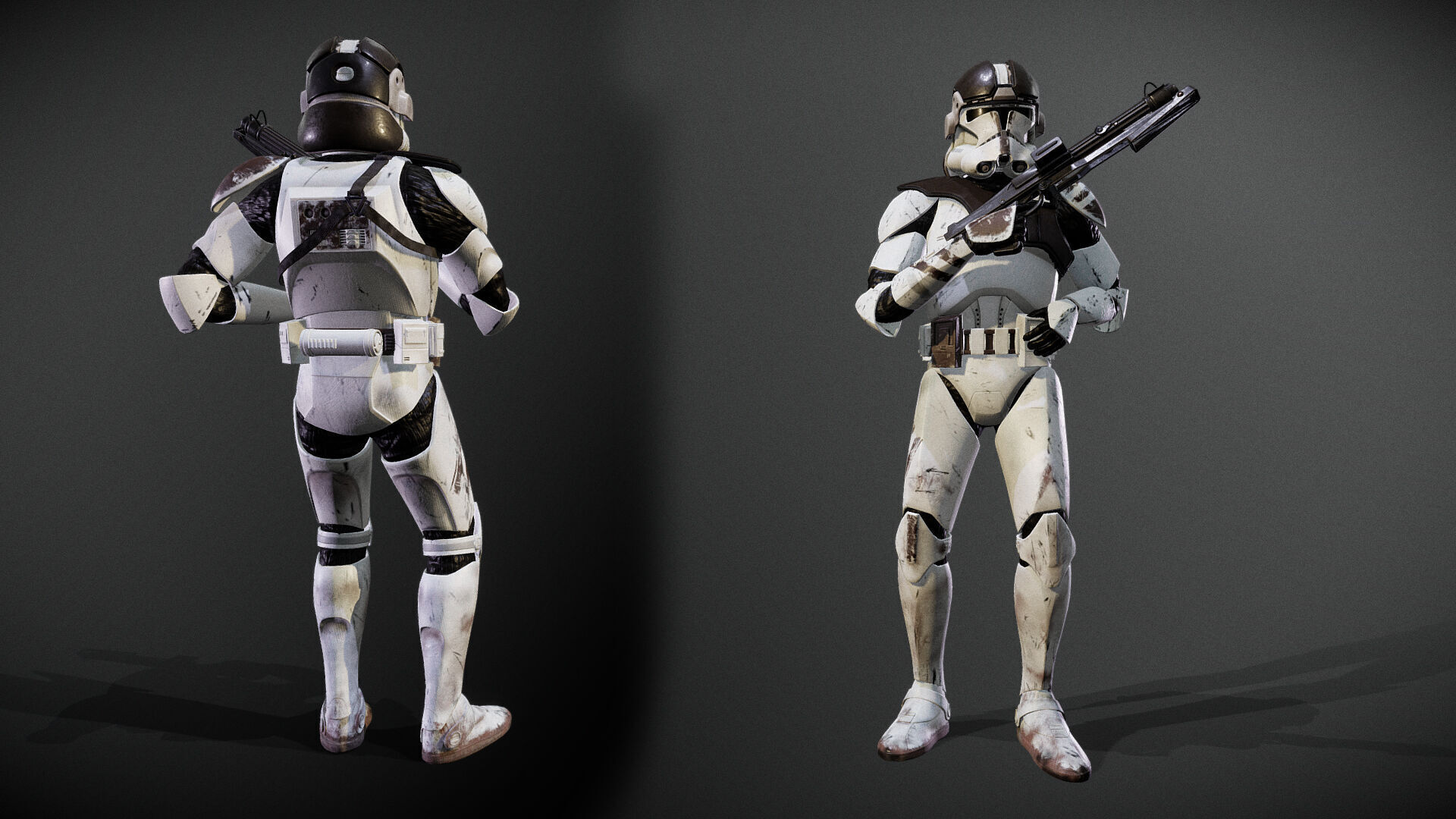 Clone AT-TE gunner Low-poly 3D model_8