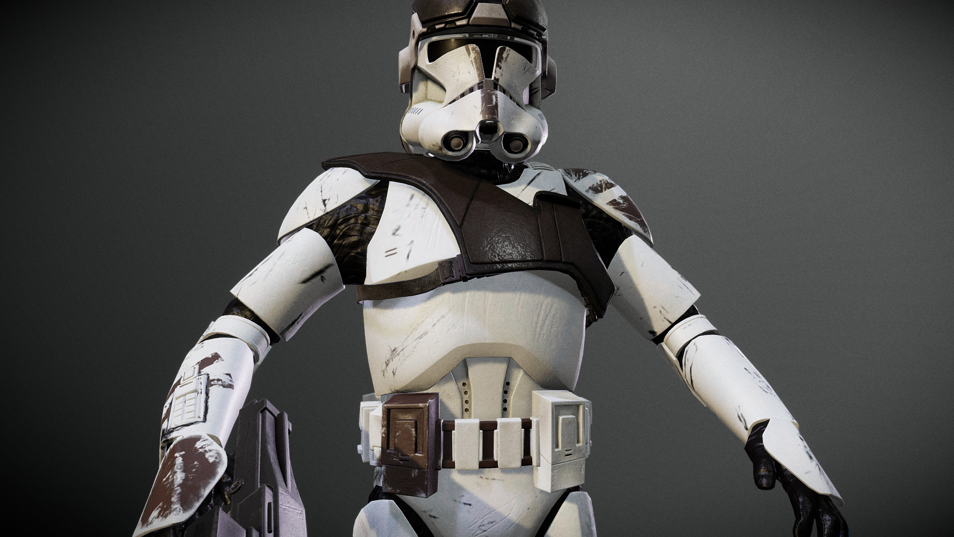 Clone AT-TE gunner Low-poly 3D model_6