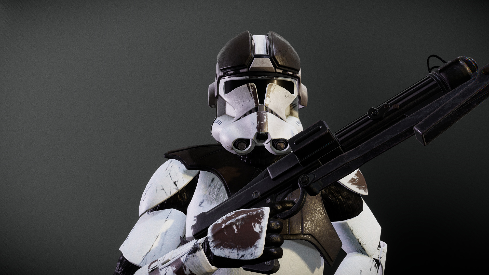 Clone AT-TE gunner Low-poly 3D model_1