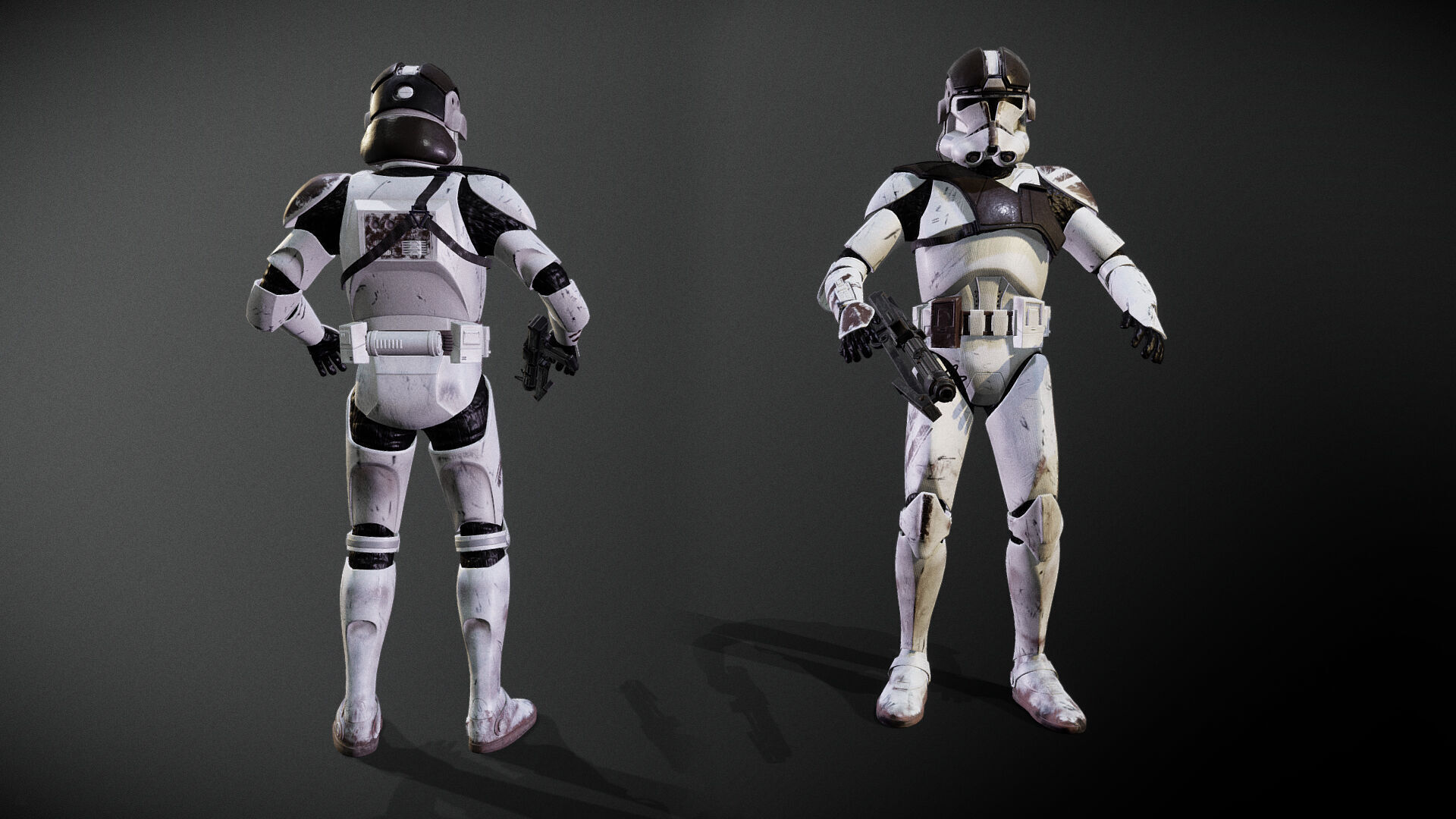 Clone AT-TE gunner Low-poly 3D model_9