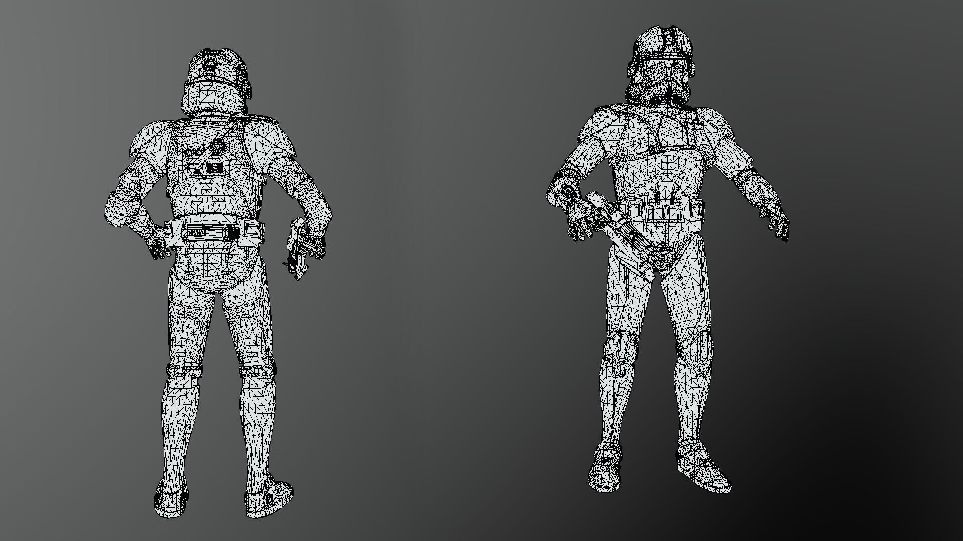 Clone AT-TE gunner Low-poly 3D model_10