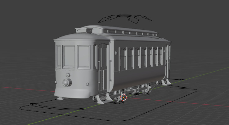 Portuguese Vintage Trolley Porto and Lisbon Style 3D Model Low-poly 3D model_5