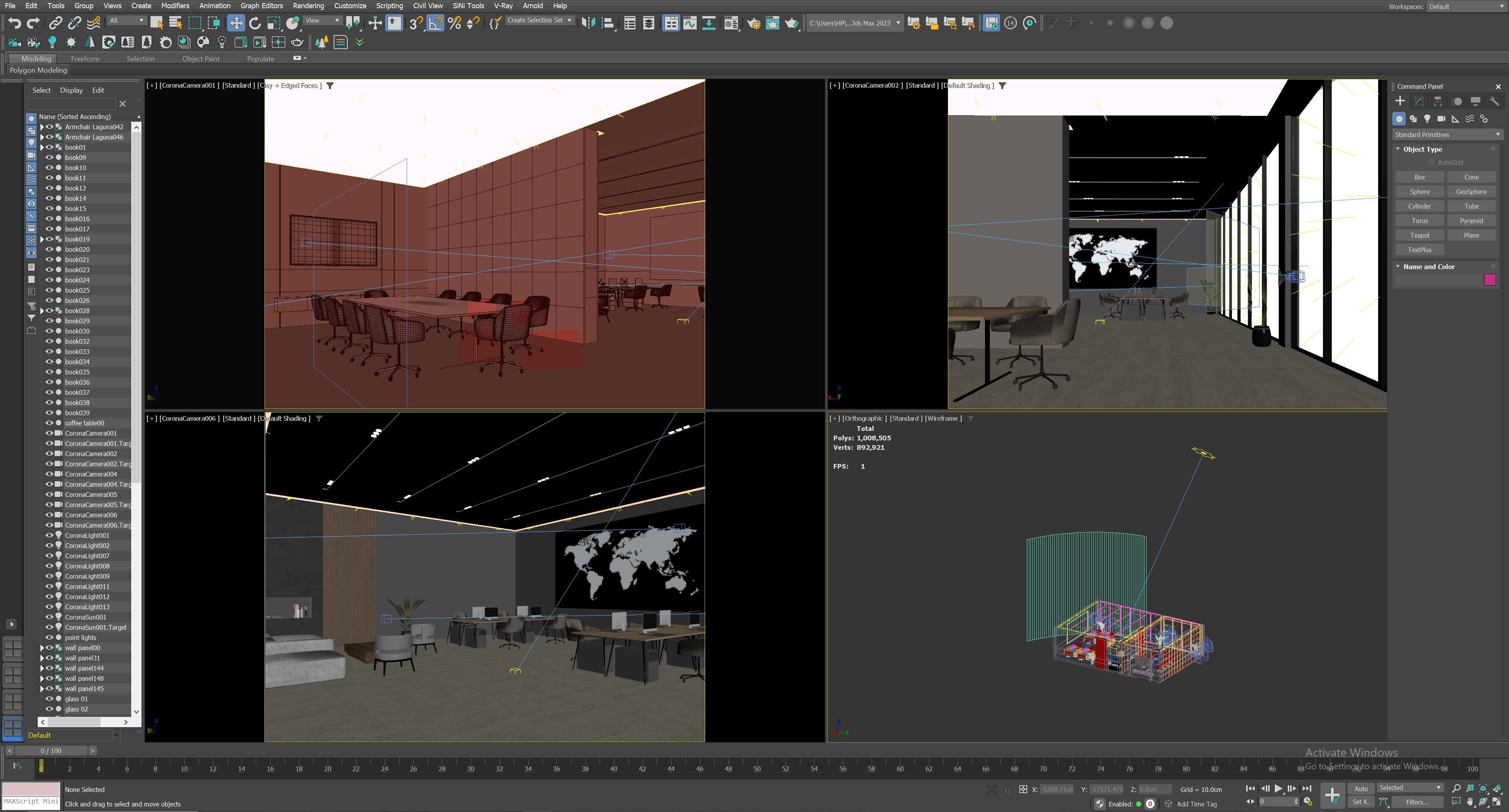 interior scene office 07 3D model_9