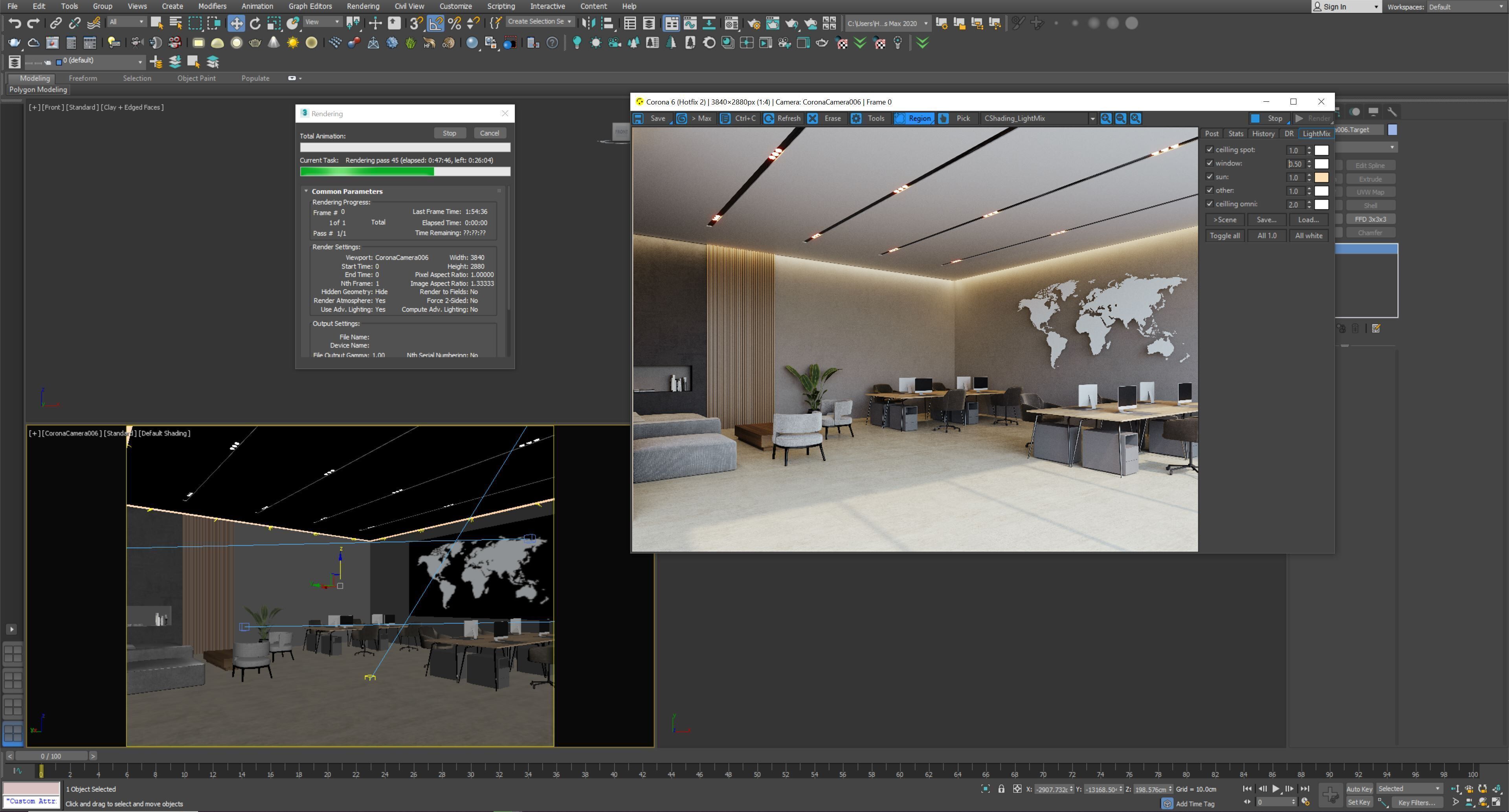 interior scene office 07 3D model_8