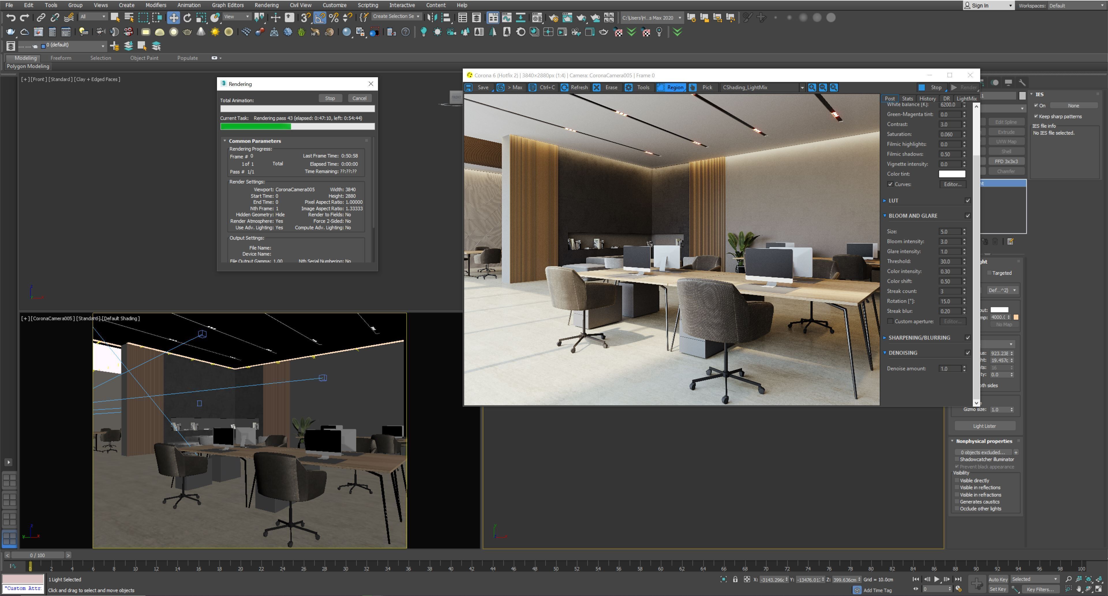 interior scene office 07 3D model_7