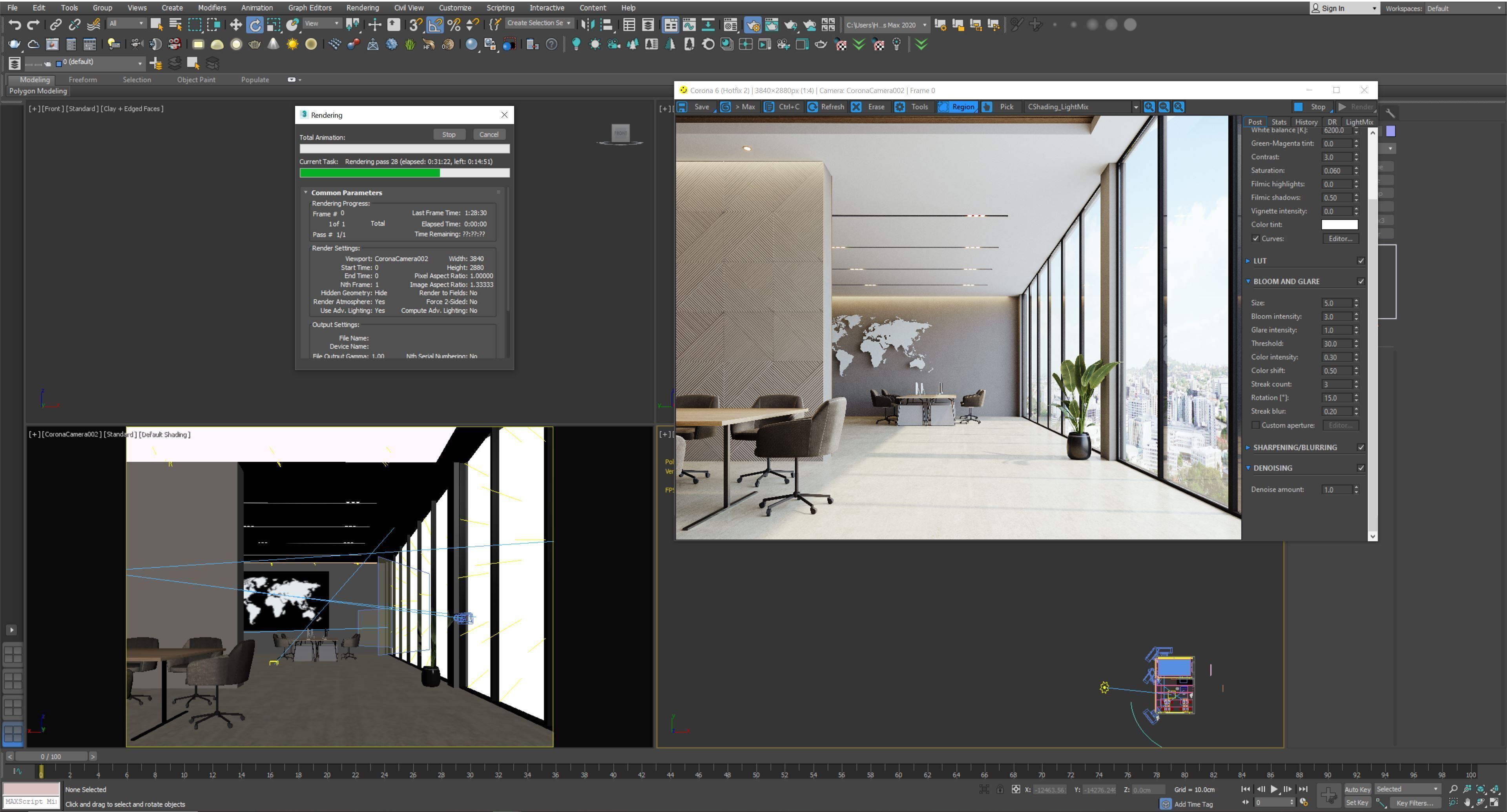 interior scene office 07 3D model_6