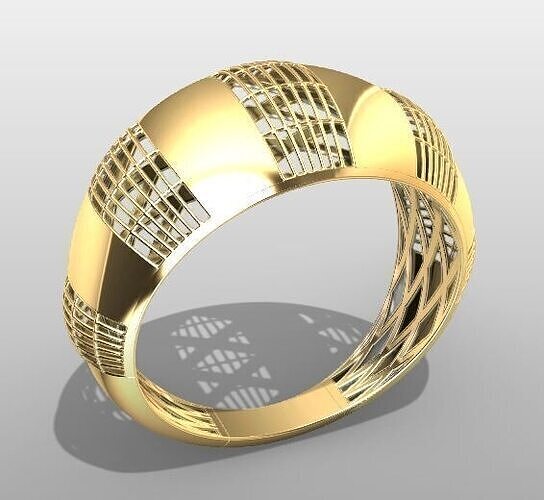 Modern Geometric Lattice Ring  STL File for 3D Printing  Casting 3D print model