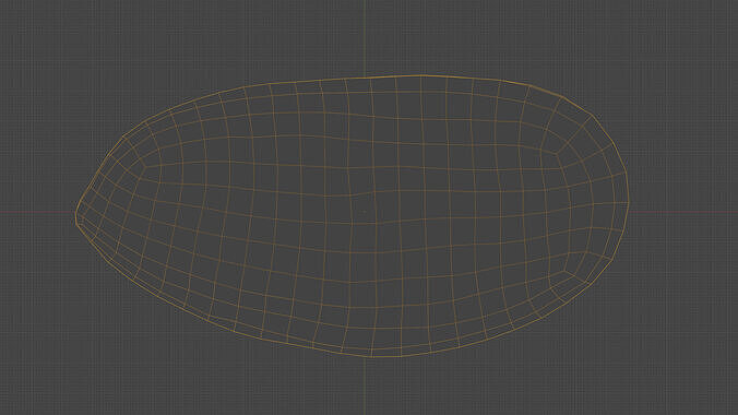 Scanned almond nut  Low-poly 3D model 5