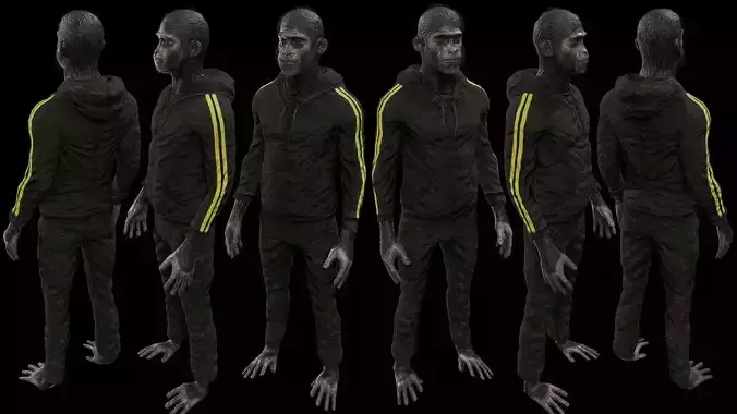 Humanzee Hybrid Fictional SciFi Character