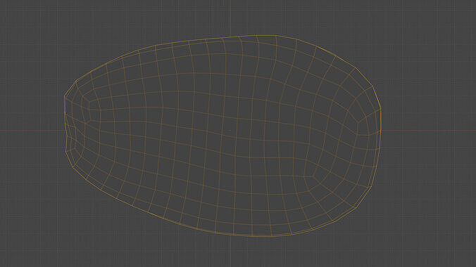 Scanned almond nut Low-poly 3D model 4