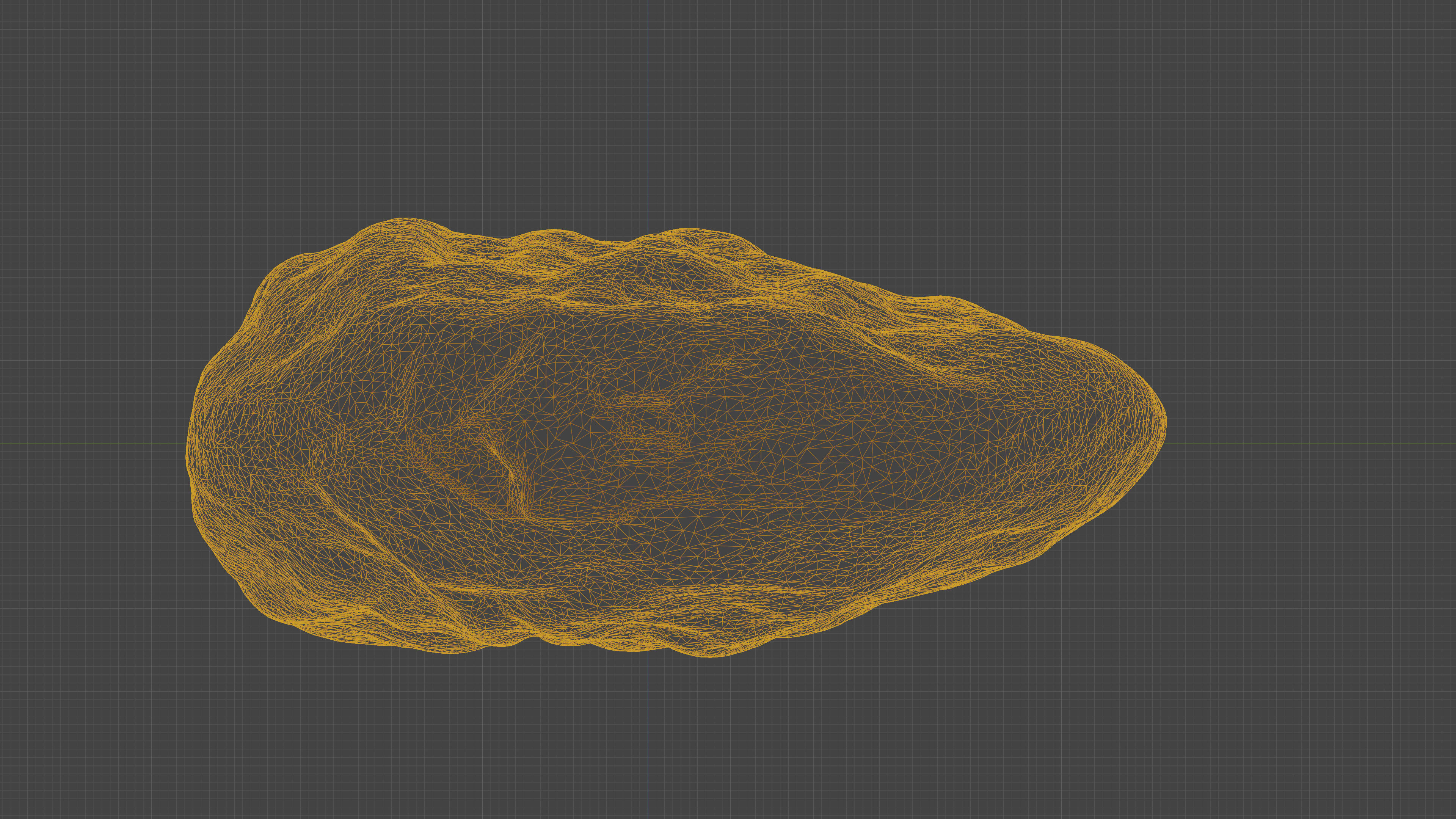 Scanned almond nut Low-poly 3D model_19