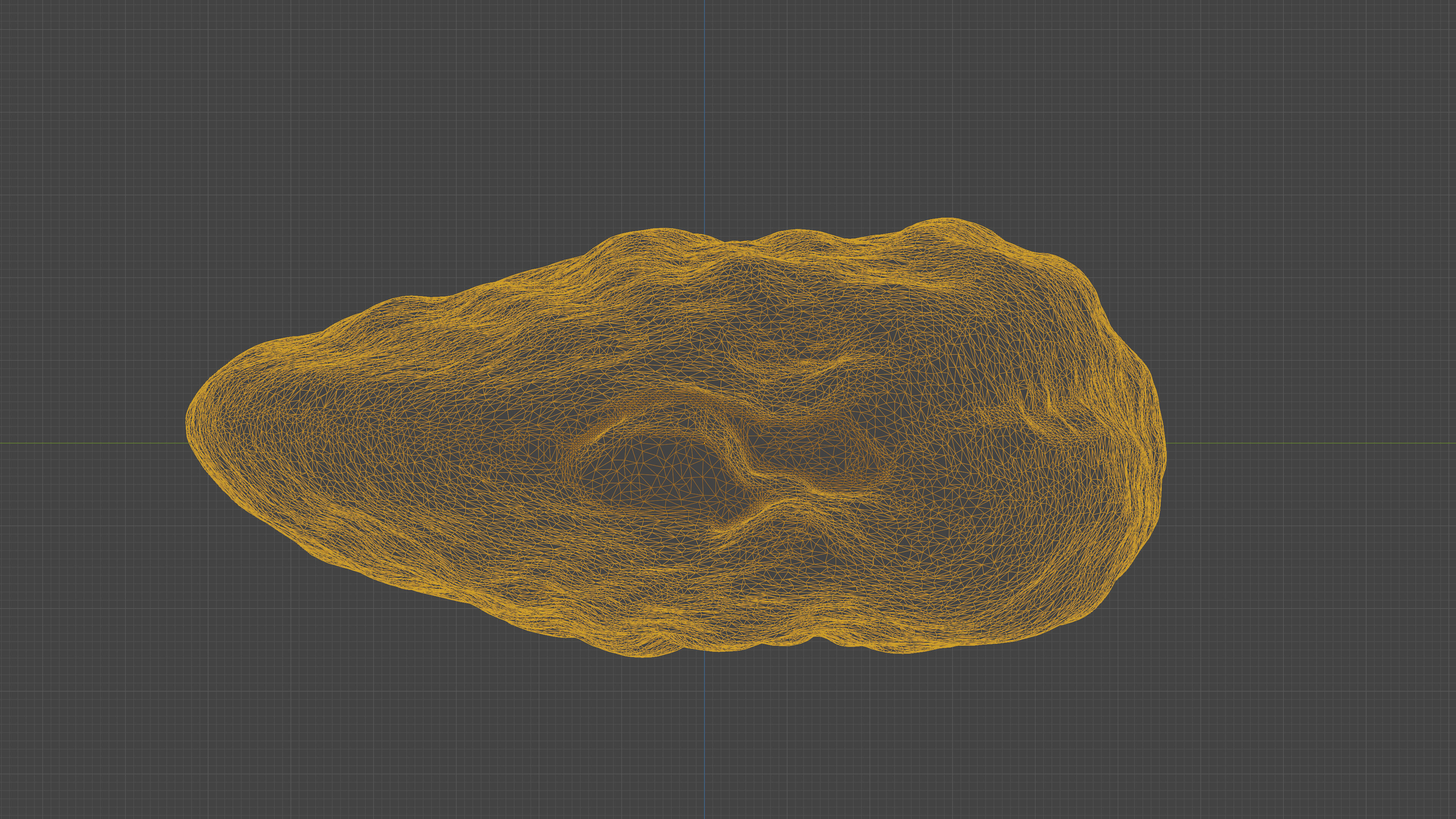 Scanned almond nut Low-poly 3D model_20