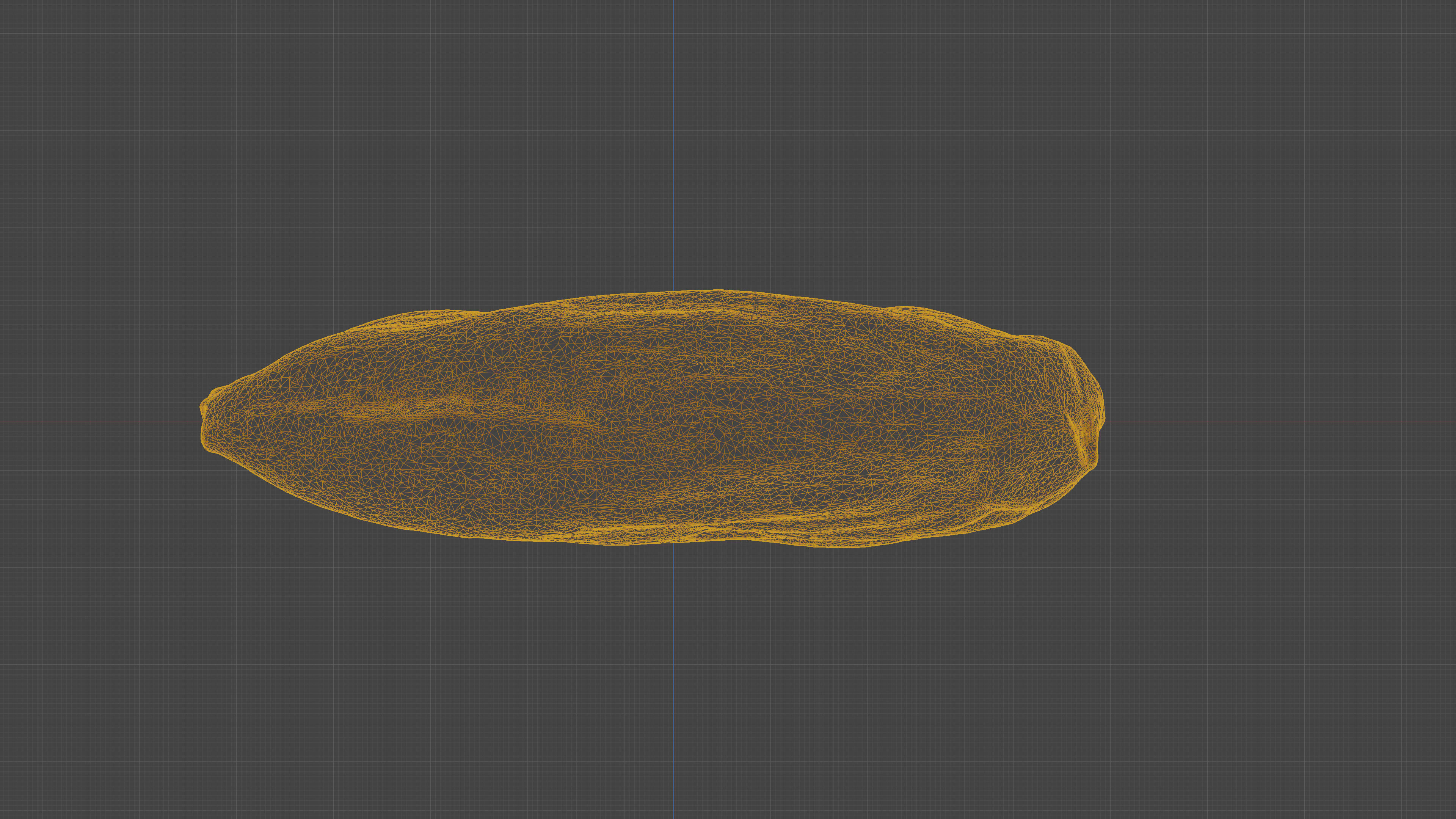 Scanned almond nut Low-poly 3D model_17