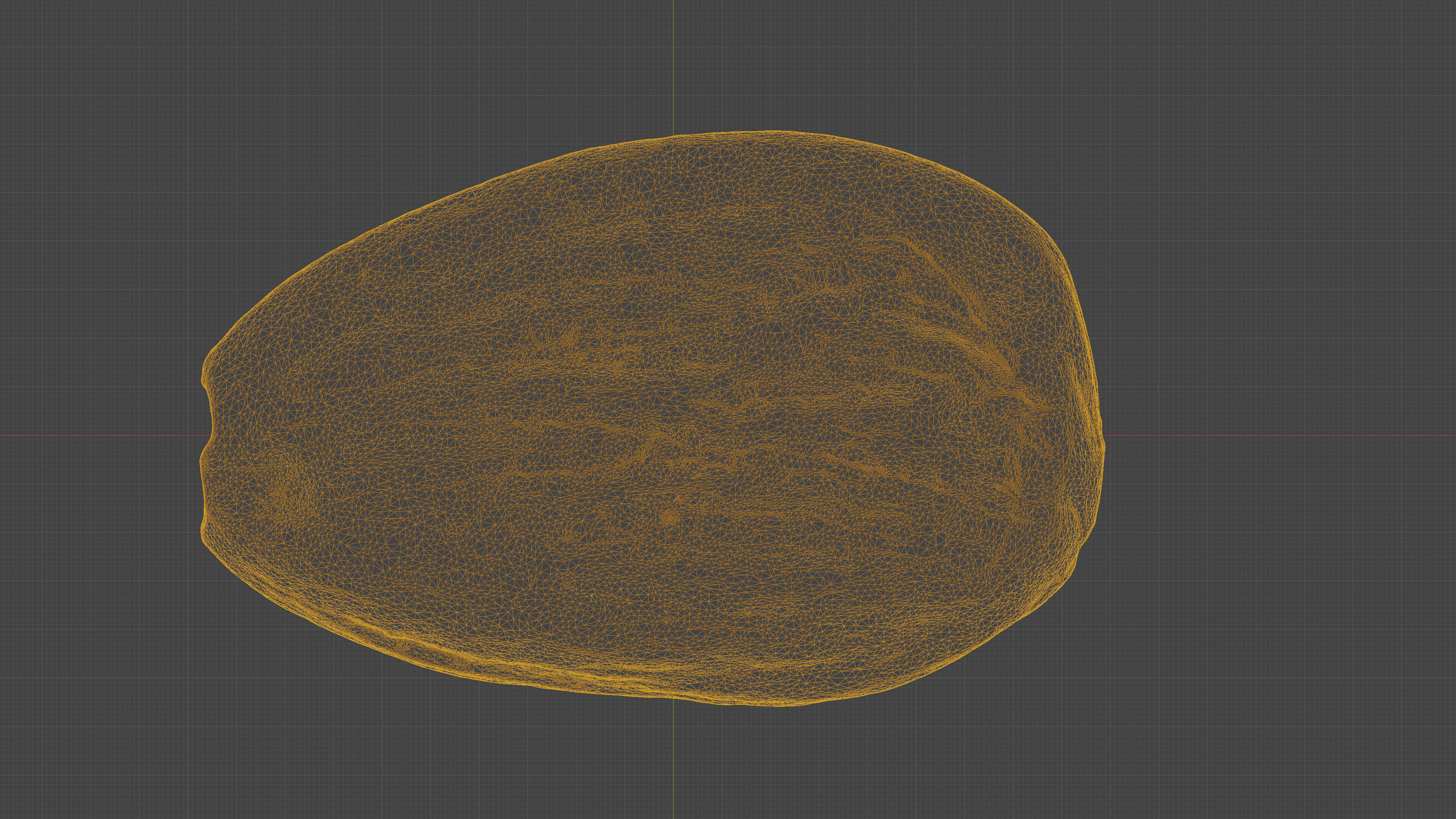 Scanned almond nut Low-poly 3D model_15