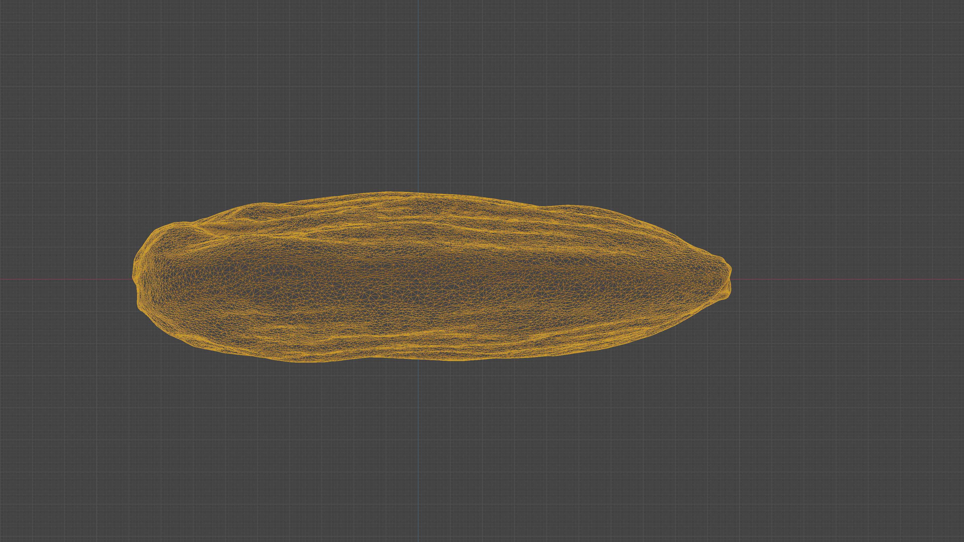 Scanned almond nut Low-poly 3D model_18