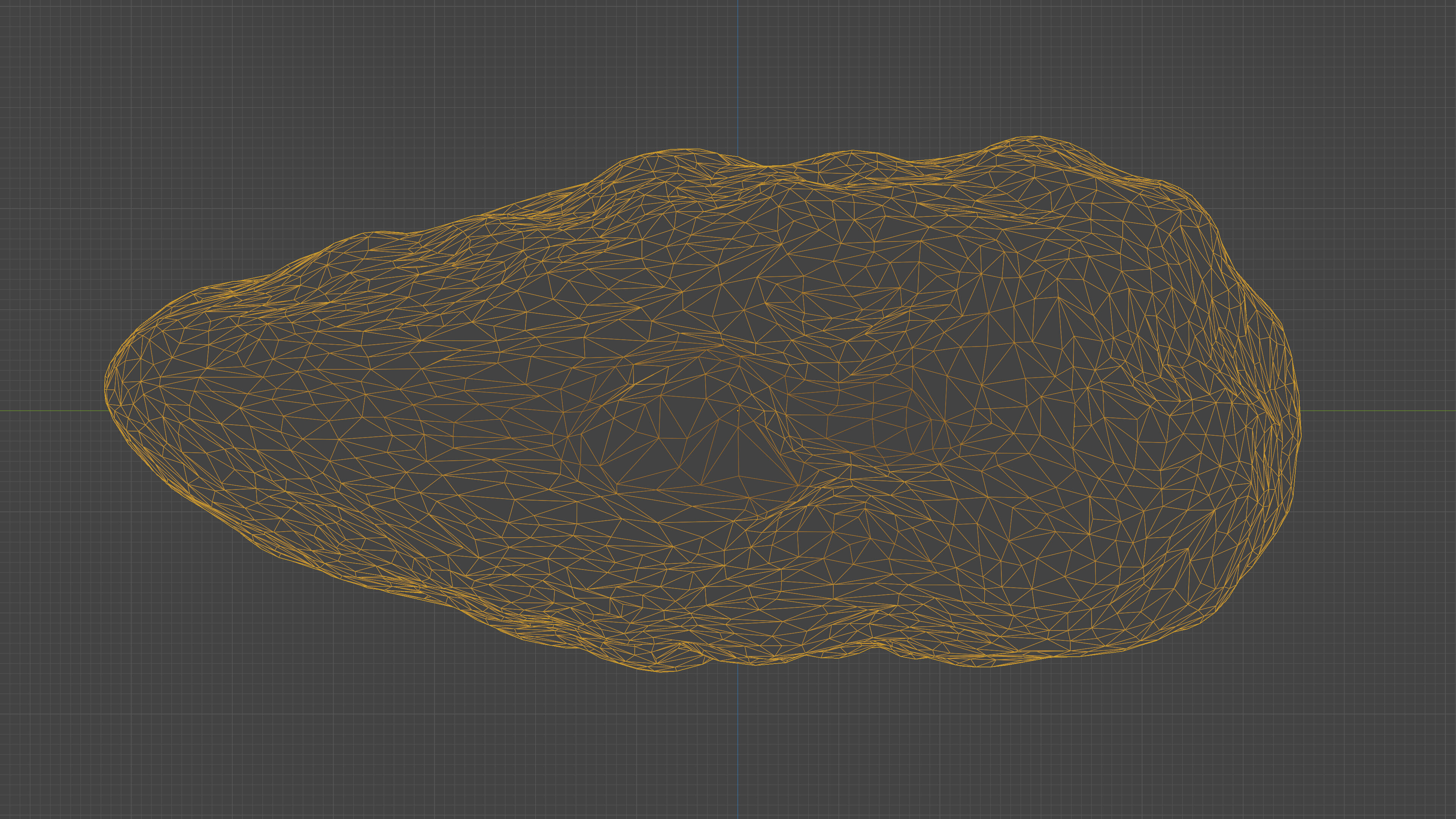 Scanned almond nut Low-poly 3D model_32