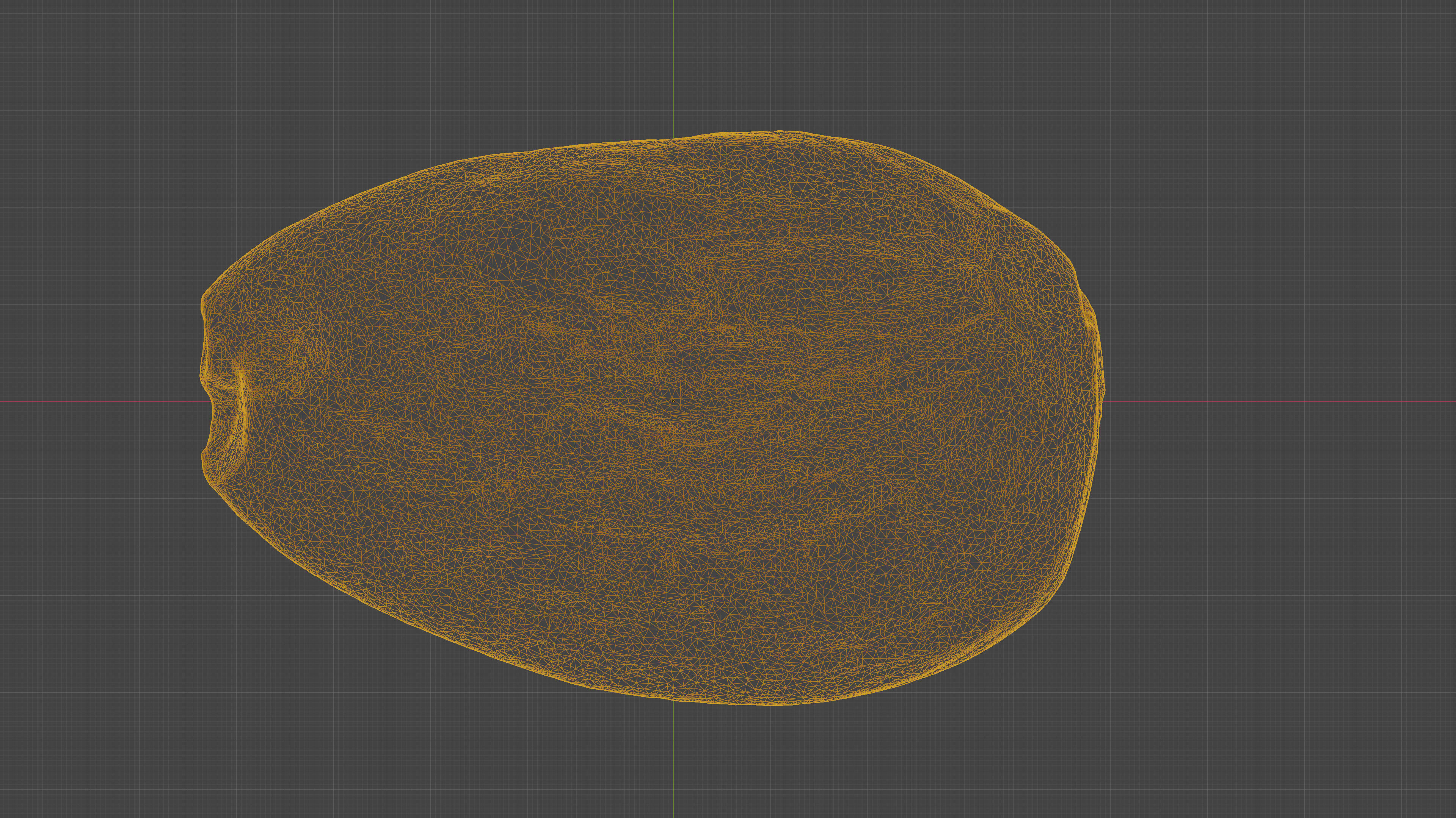 Scanned almond nut Low-poly 3D model_16