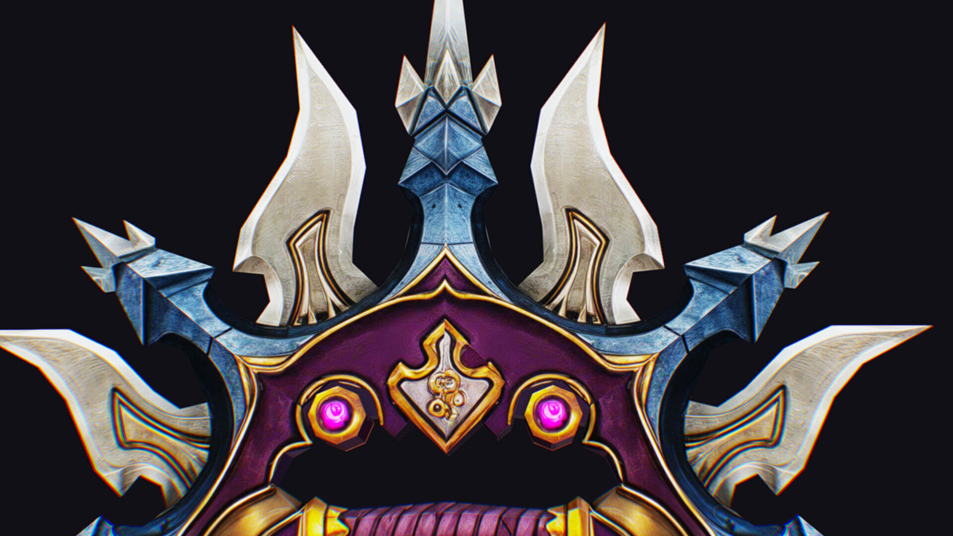 Cross Shuriken War Fan Cutting Asian Edged Weapon Knuckles Low-poly 3D model_9