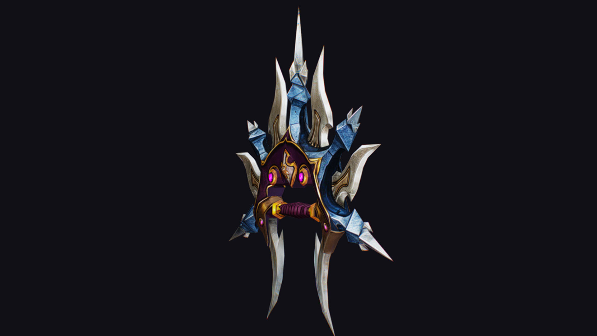 Cross Shuriken War Fan Cutting Asian Edged Weapon Knuckles Low-poly 3D model_2