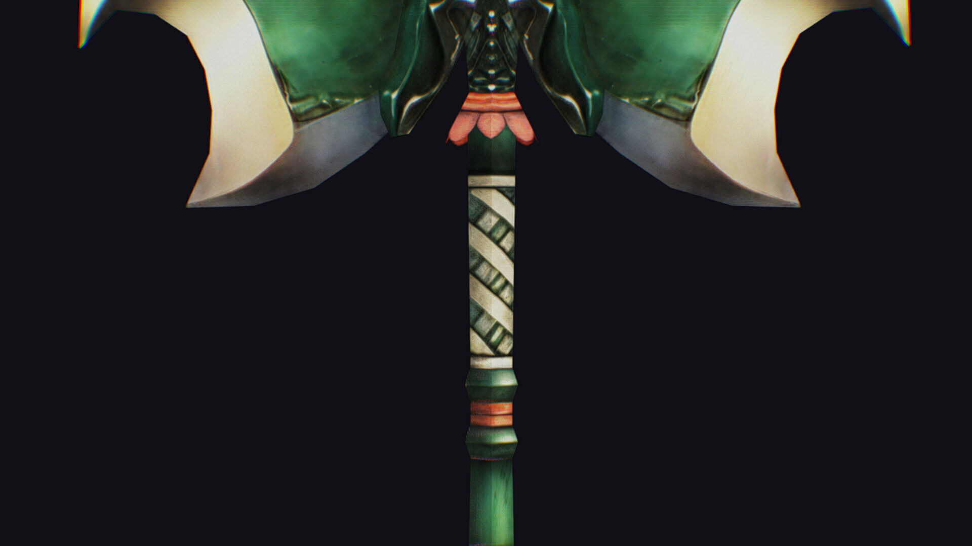 Axe Twohanded Large Weapon Cutting Fantasy Melee Hatchet Low-poly 3D model_11