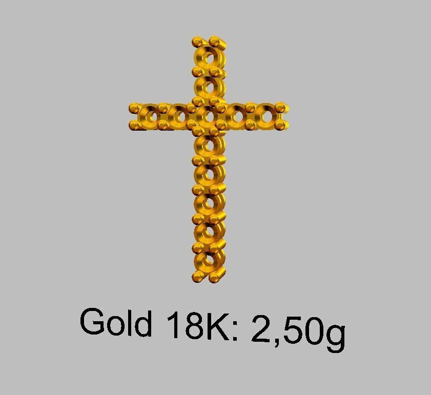 Diamond Cross Pendant 3D print model_4