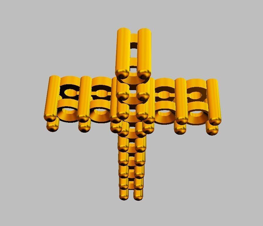 Diamond Cross Pendant 3D print model_11