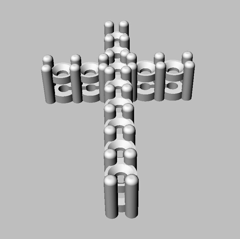 Diamond Cross Pendant 3D print model_17