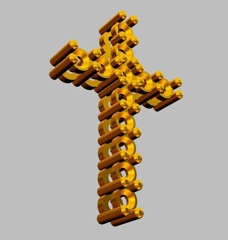 Diamond Cross Pendant 3D print model_6