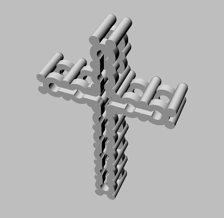 Diamond Cross Pendant 3D print model_18