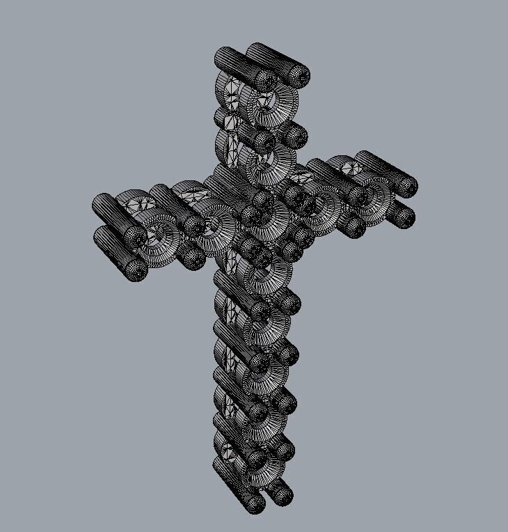 Diamond Cross Pendant 3D print model_20
