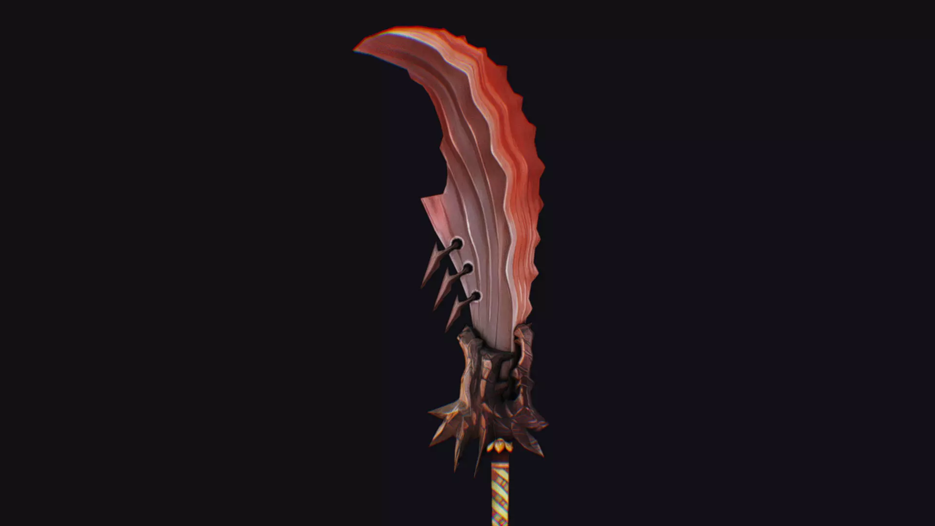 Axe Pickaxe Pike Cutting Hatchet Weapon Halberd Fantasy Bill Low-poly 3D model_0