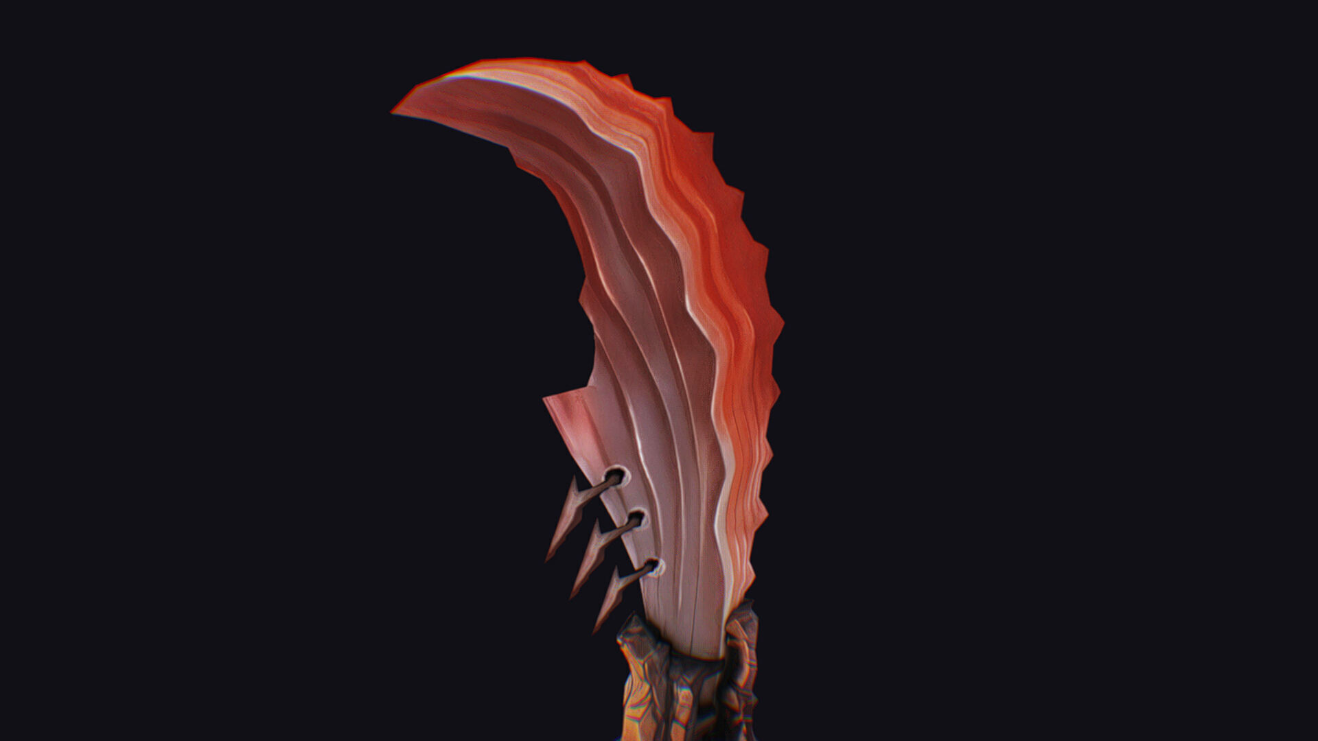 Axe Pickaxe Pike Cutting Hatchet Weapon Halberd Fantasy Bill Low-poly 3D model_8
