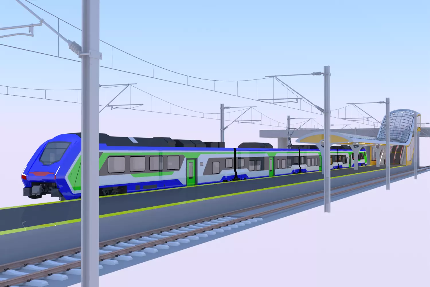 Station with Hitachi HTR 412 III 3D model_0
