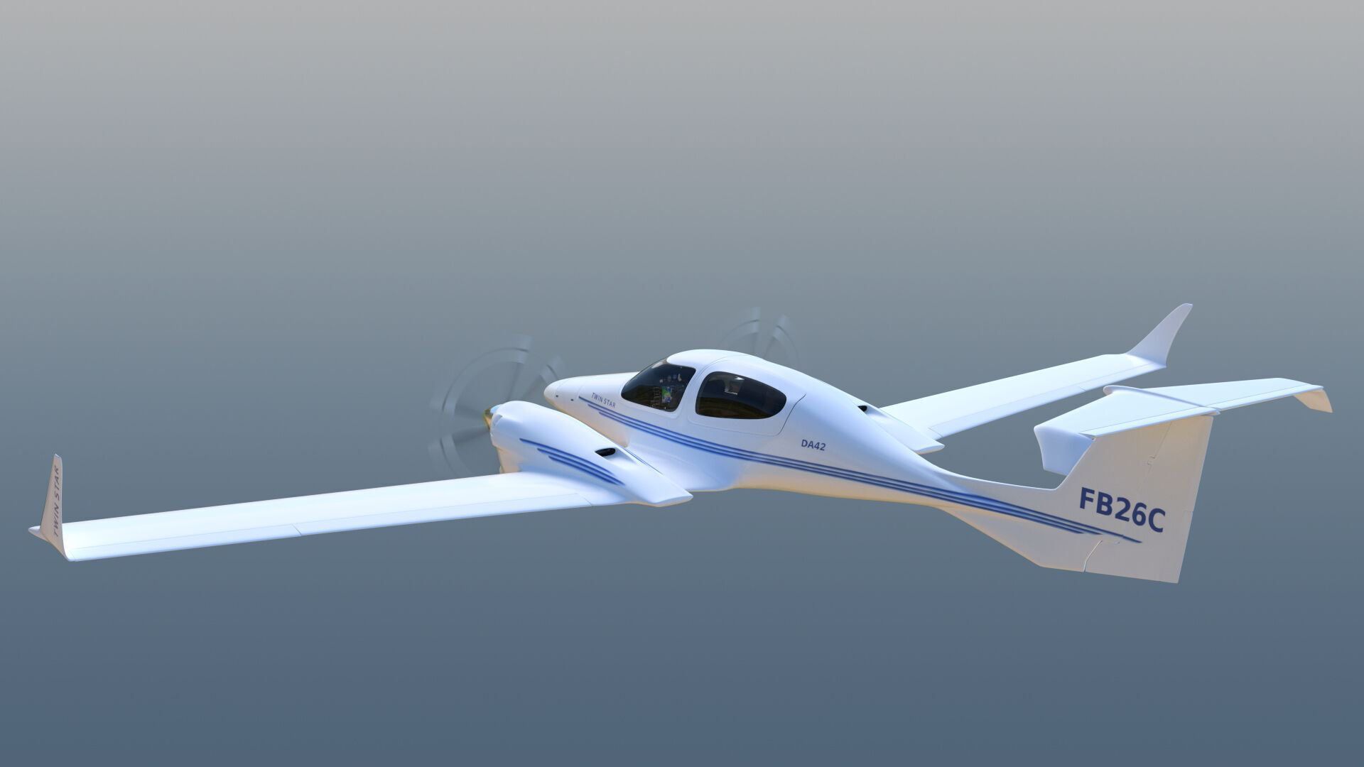 Diamond DA42 Twin Star 3D model_1