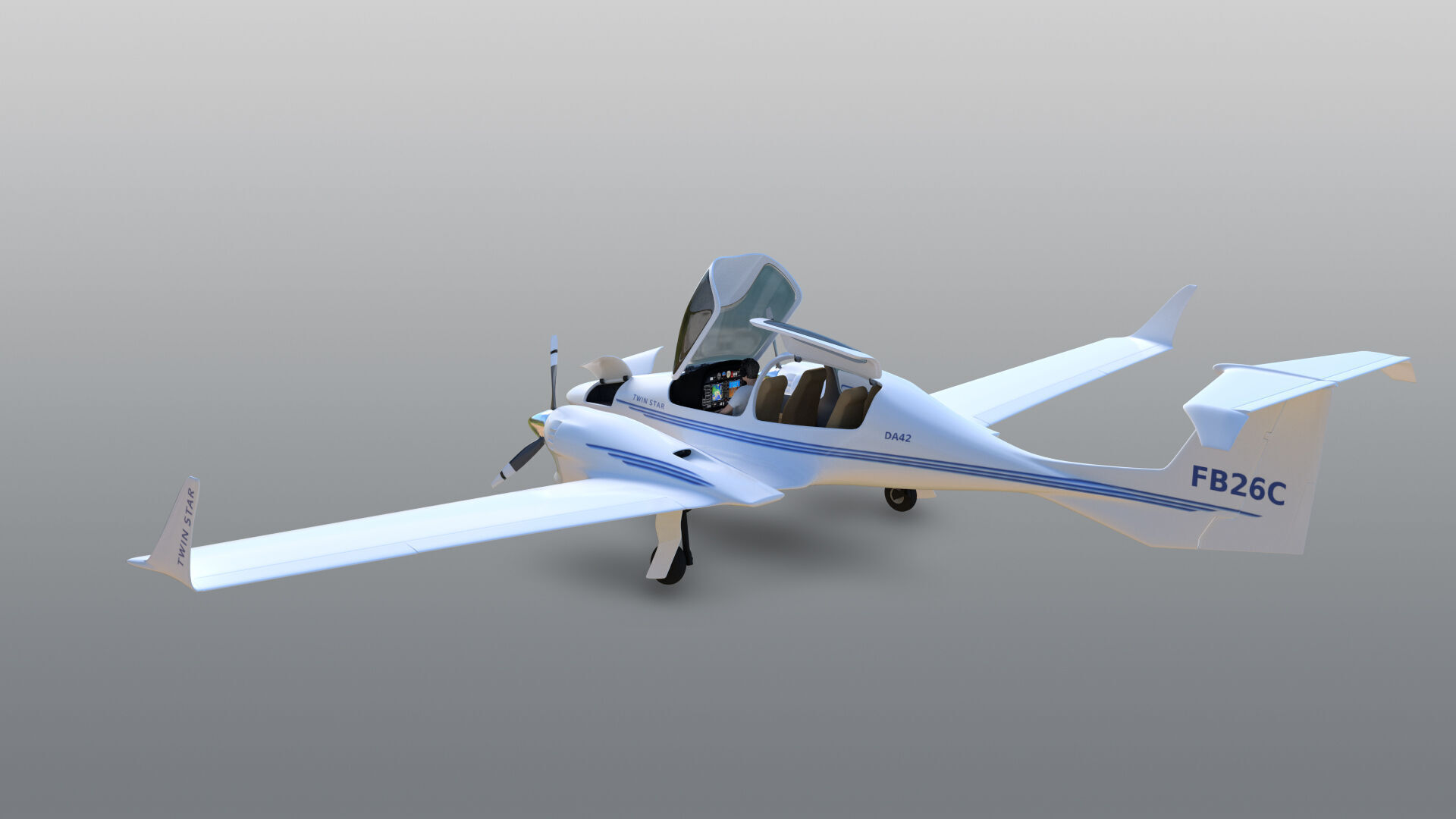 Diamond DA42 Twin Star 3D model_6