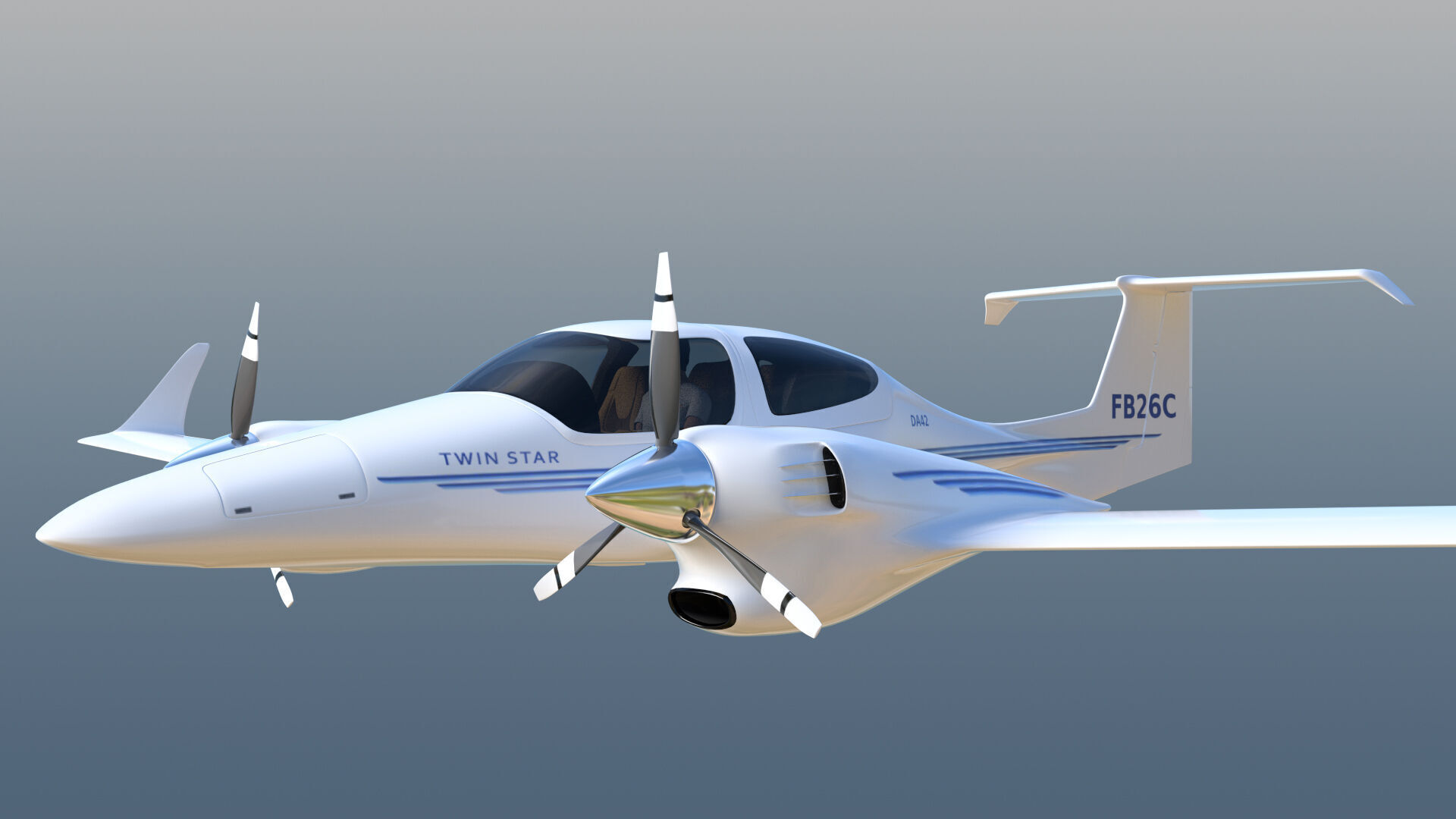 Diamond DA42 Twin Star 3D model_3