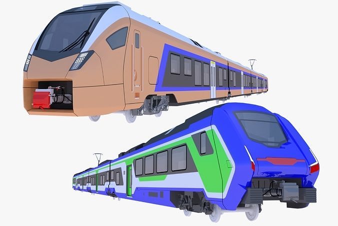 Stadler Flirt and Hitachi HTR 412 3D Model Collection