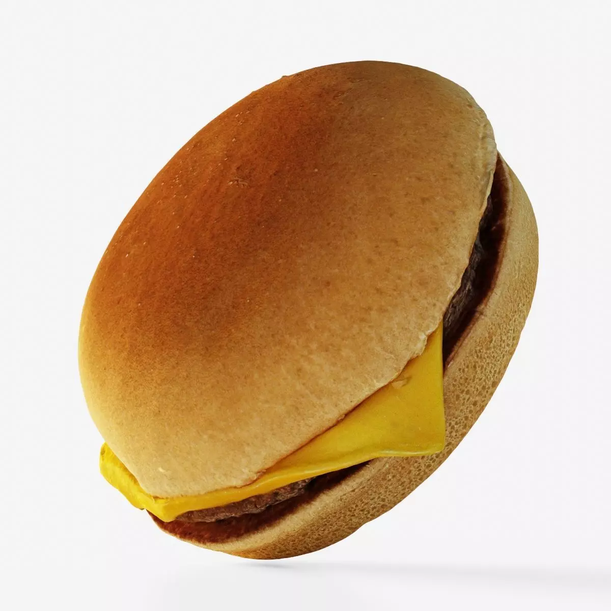 Scanned cheeseburger Low-poly 3D model_0