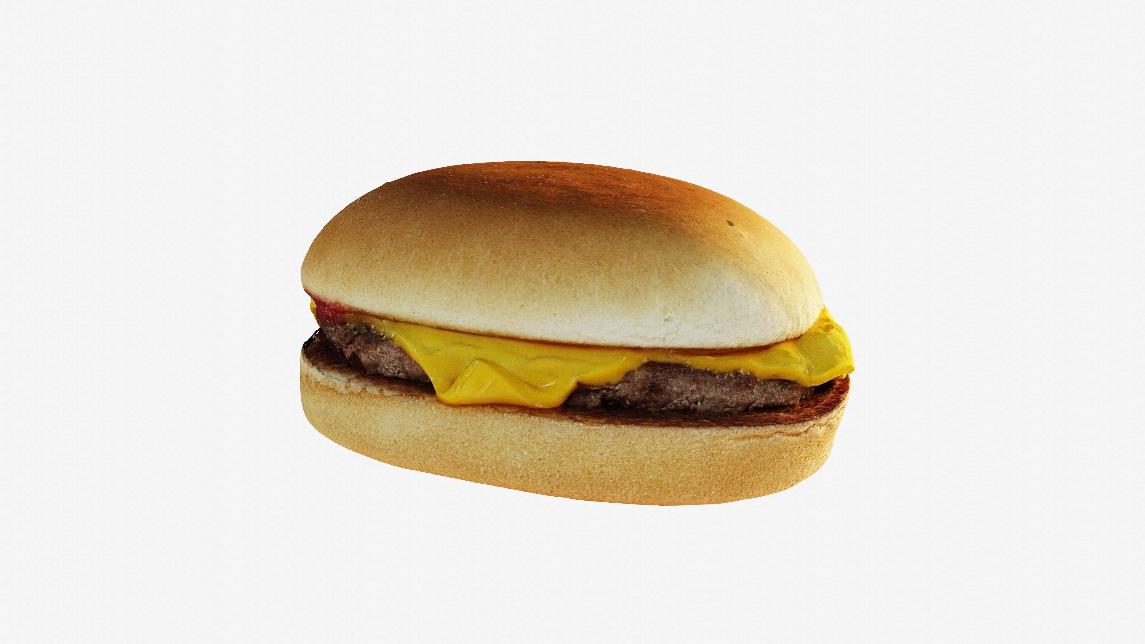 Scanned cheeseburger Low-poly 3D model_10
