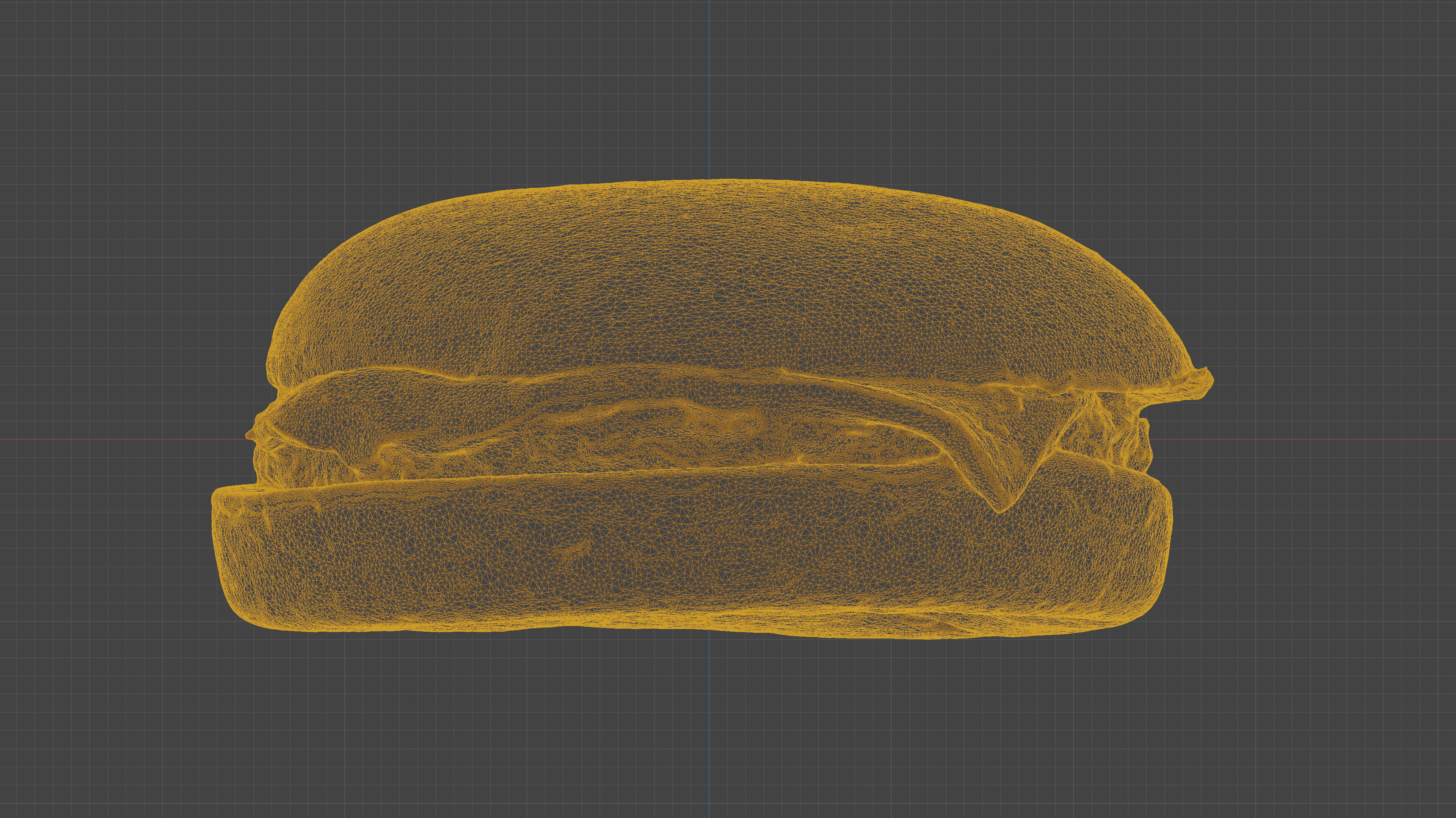 Scanned cheeseburger Low-poly 3D model_20