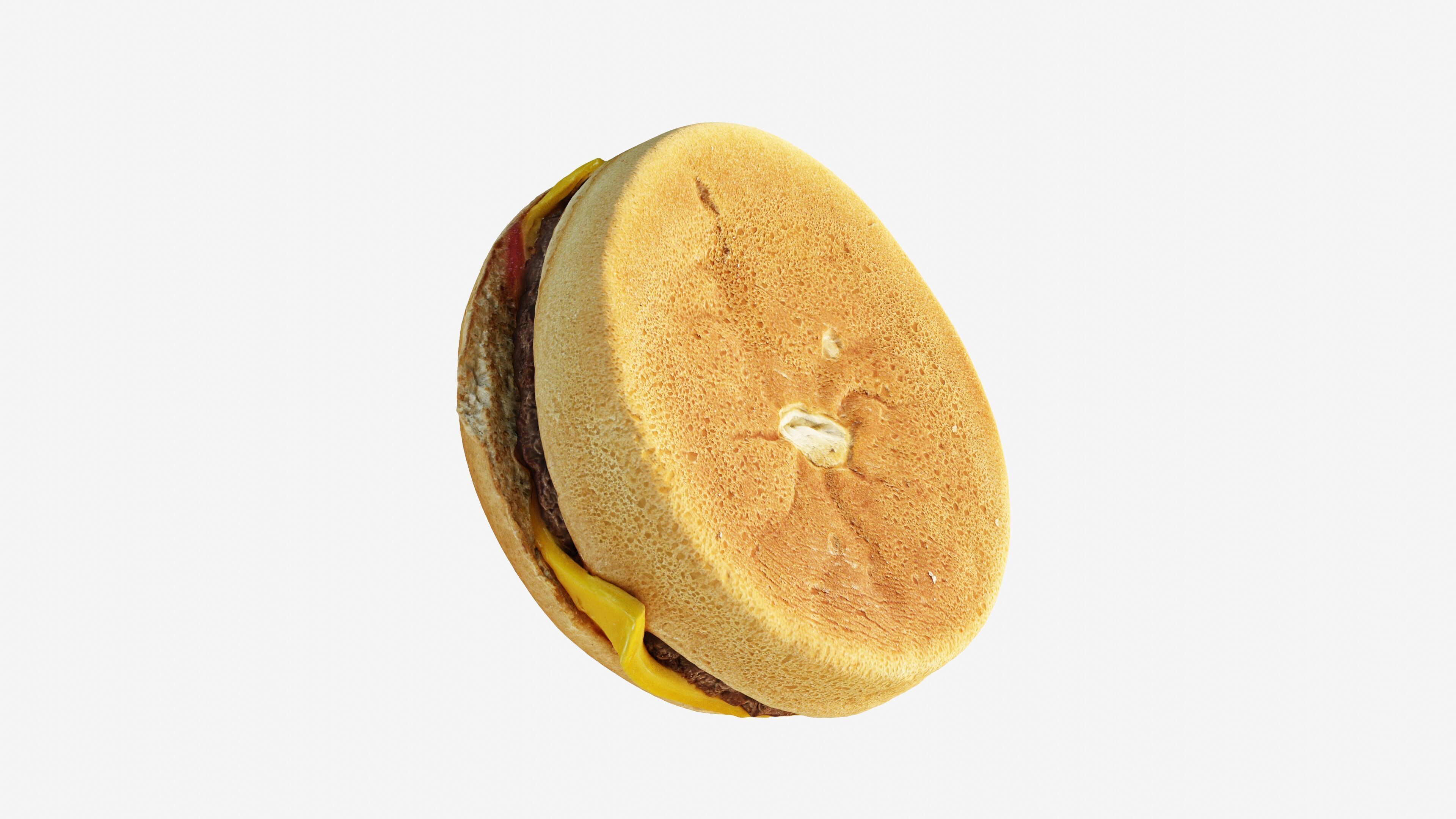 Scanned cheeseburger Low-poly 3D model_14