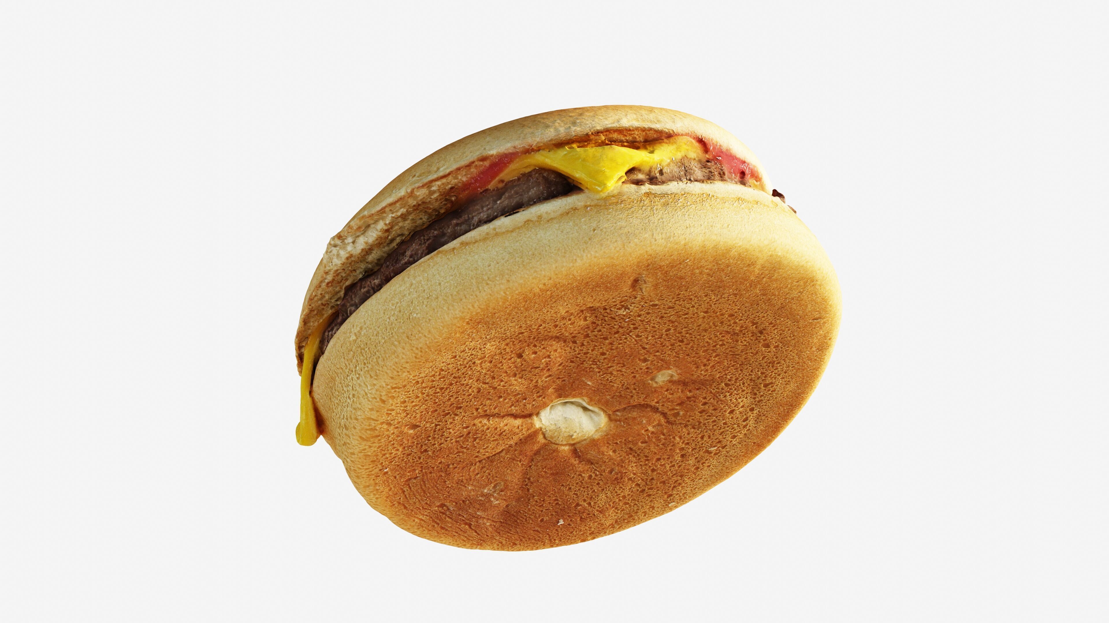 Scanned cheeseburger Low-poly 3D model_9