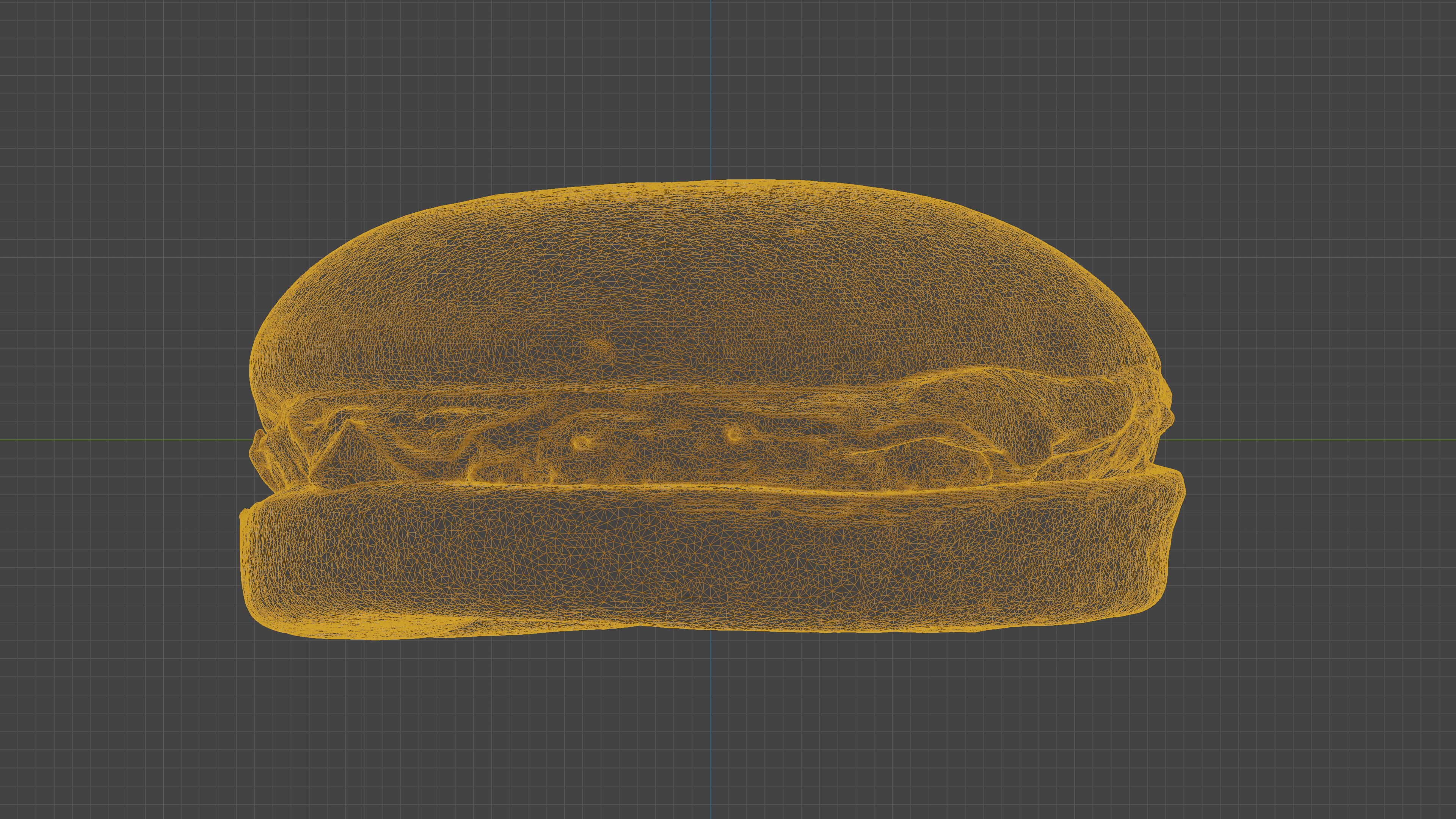 Scanned cheeseburger Low-poly 3D model_21
