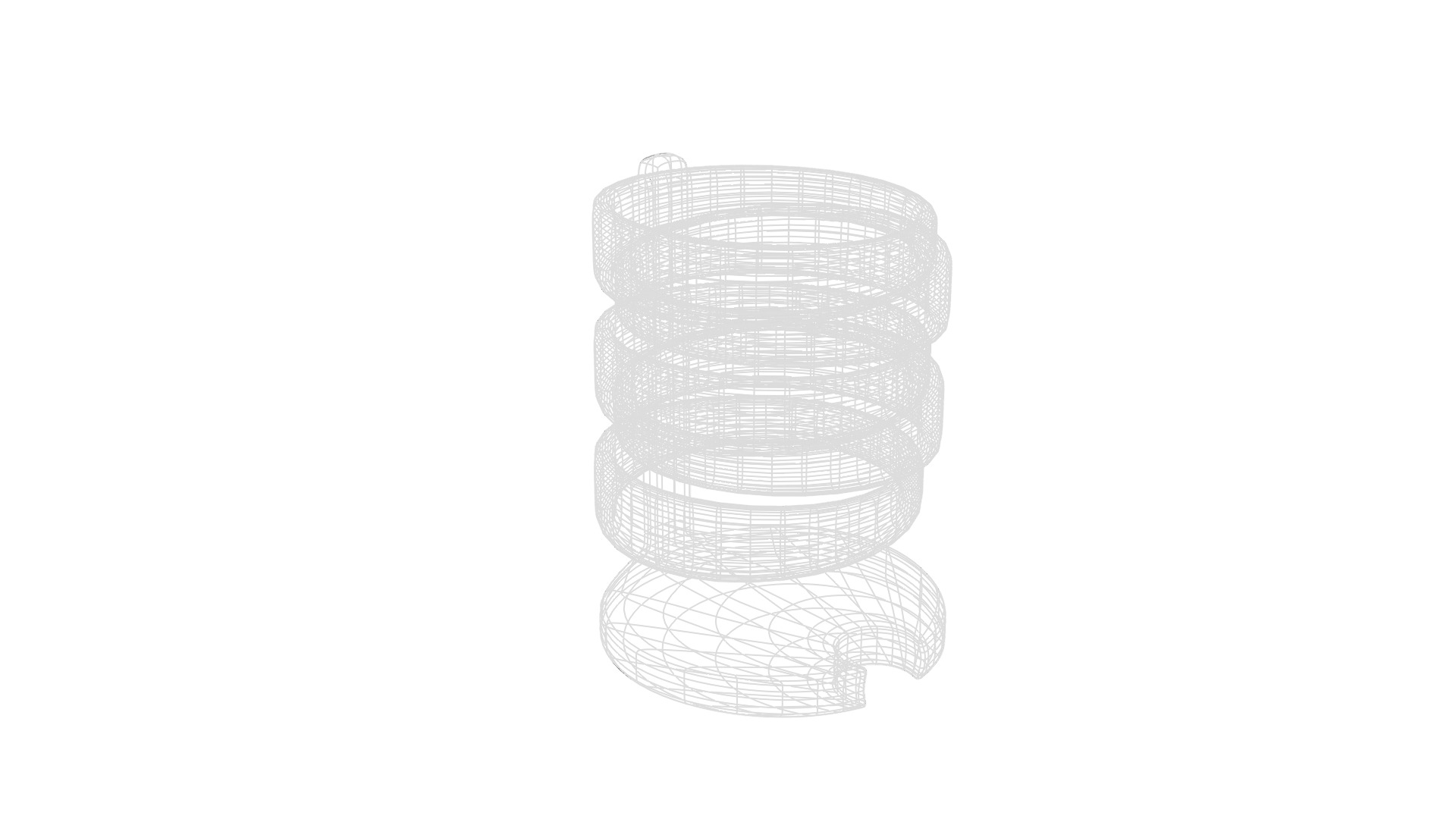Decorative circle light Low-poly 3D model_11