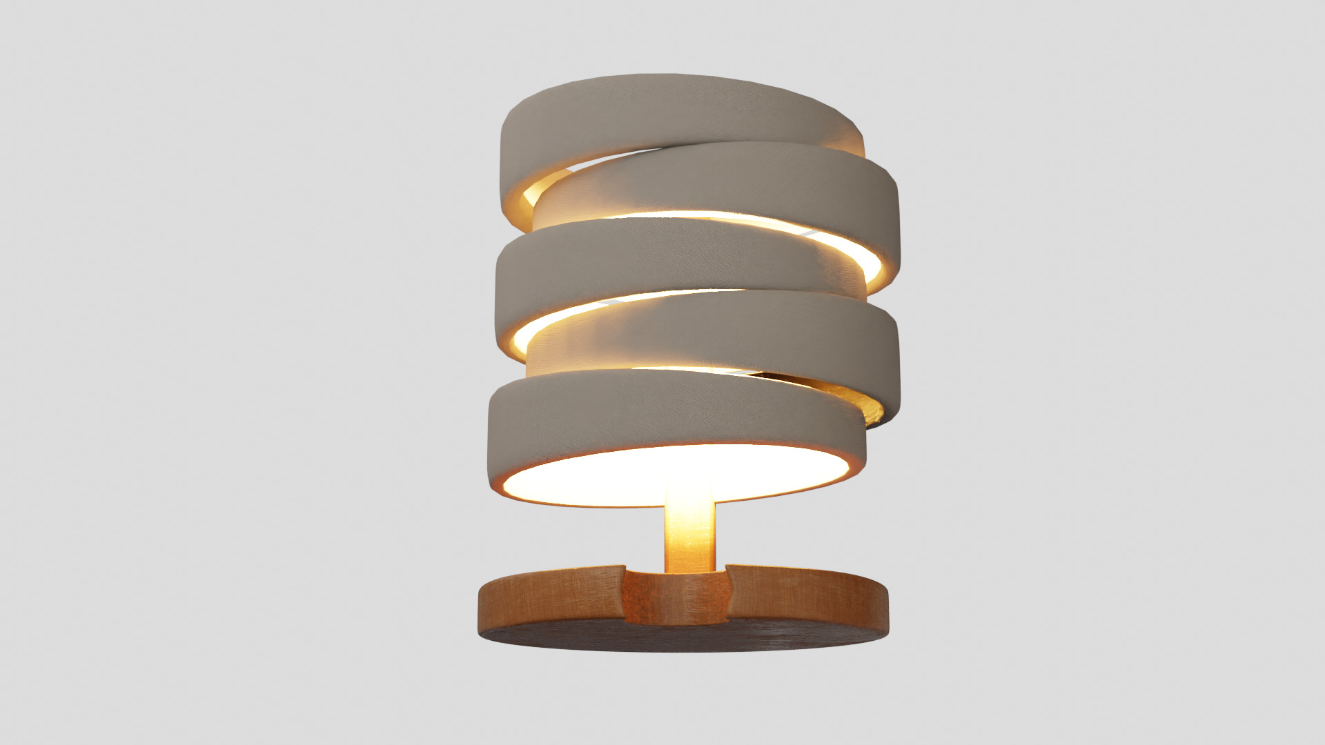 Decorative circle light Low-poly 3D model_6