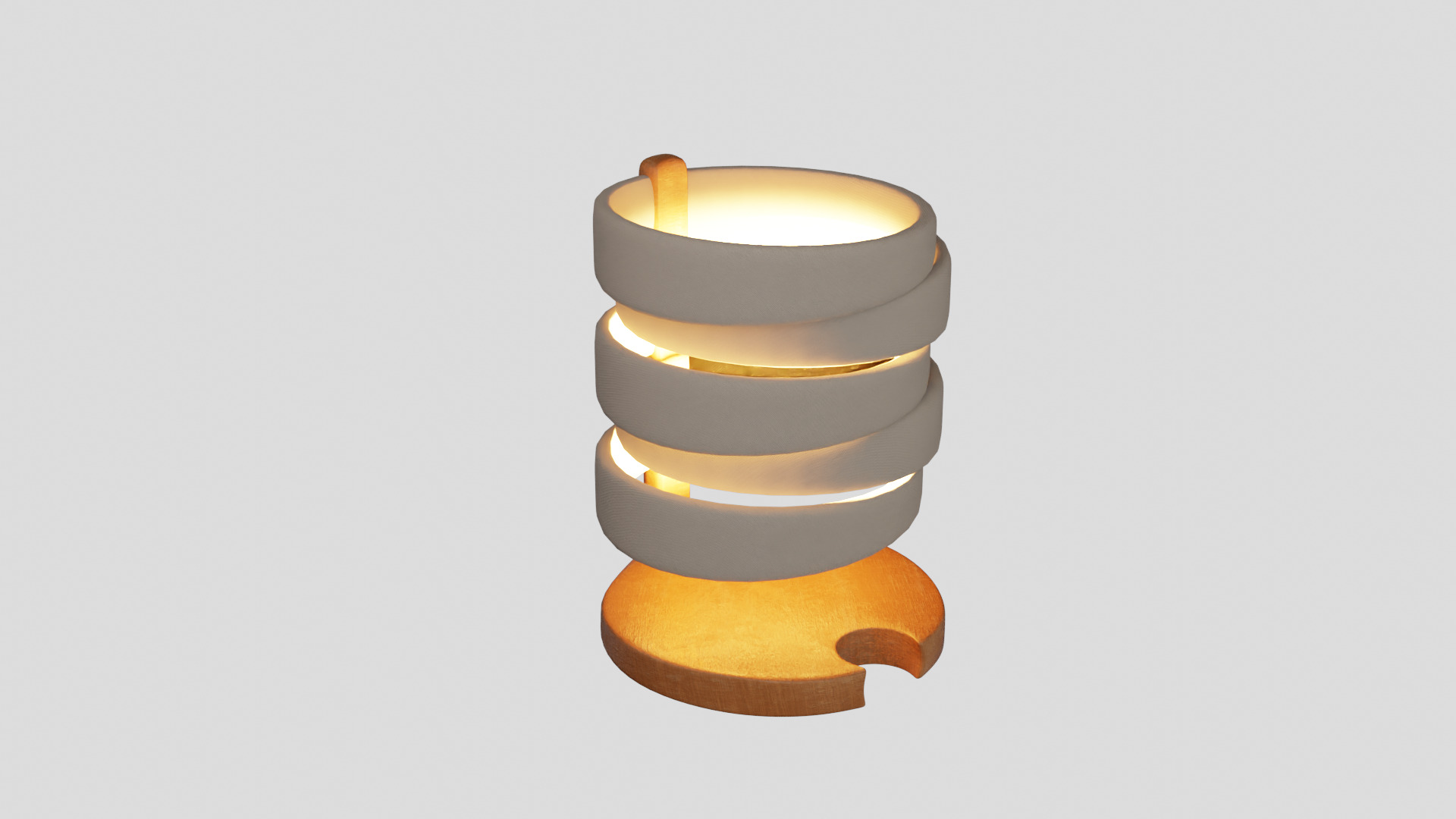 Decorative circle light Low-poly 3D model_2